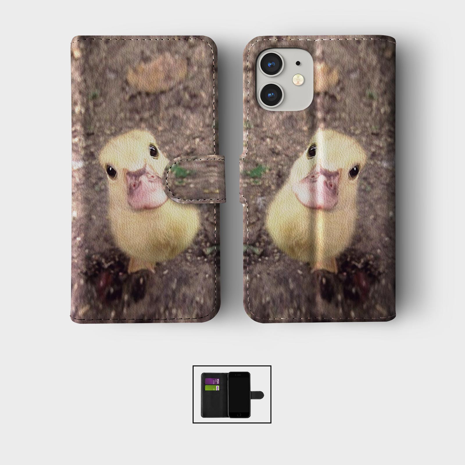 CASE FOR IPHONE 16 16E 15 14 12 SE PRO MAX WALLET FLIP PHONE COVER ANIMAL CUBS - Picture 3 of 8