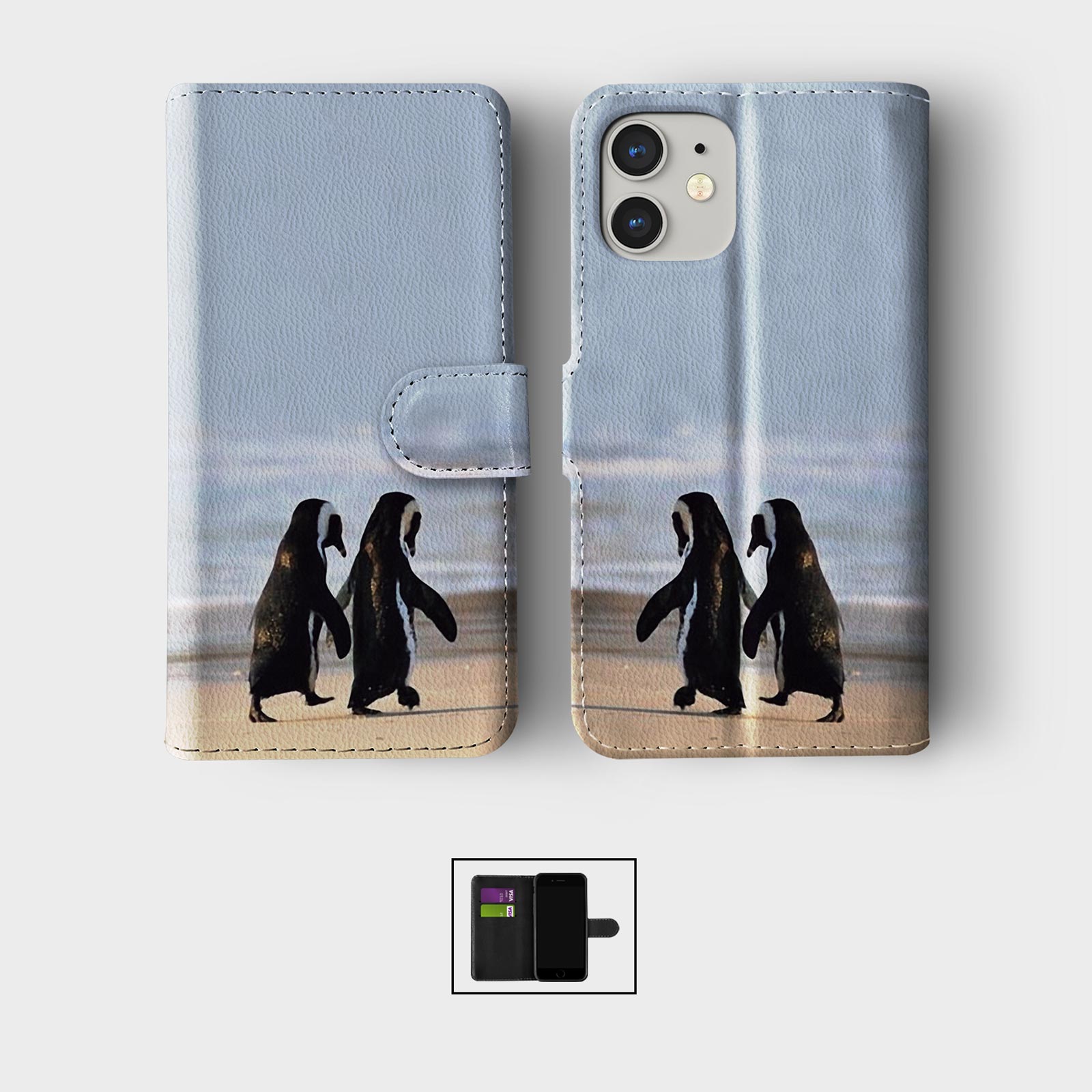 CASE FOR IPHONE 16 16E 15 14 12 SE PRO WALLET FLIP PHONE COVER ANIMAL MUM BABY - Picture 7 of 8