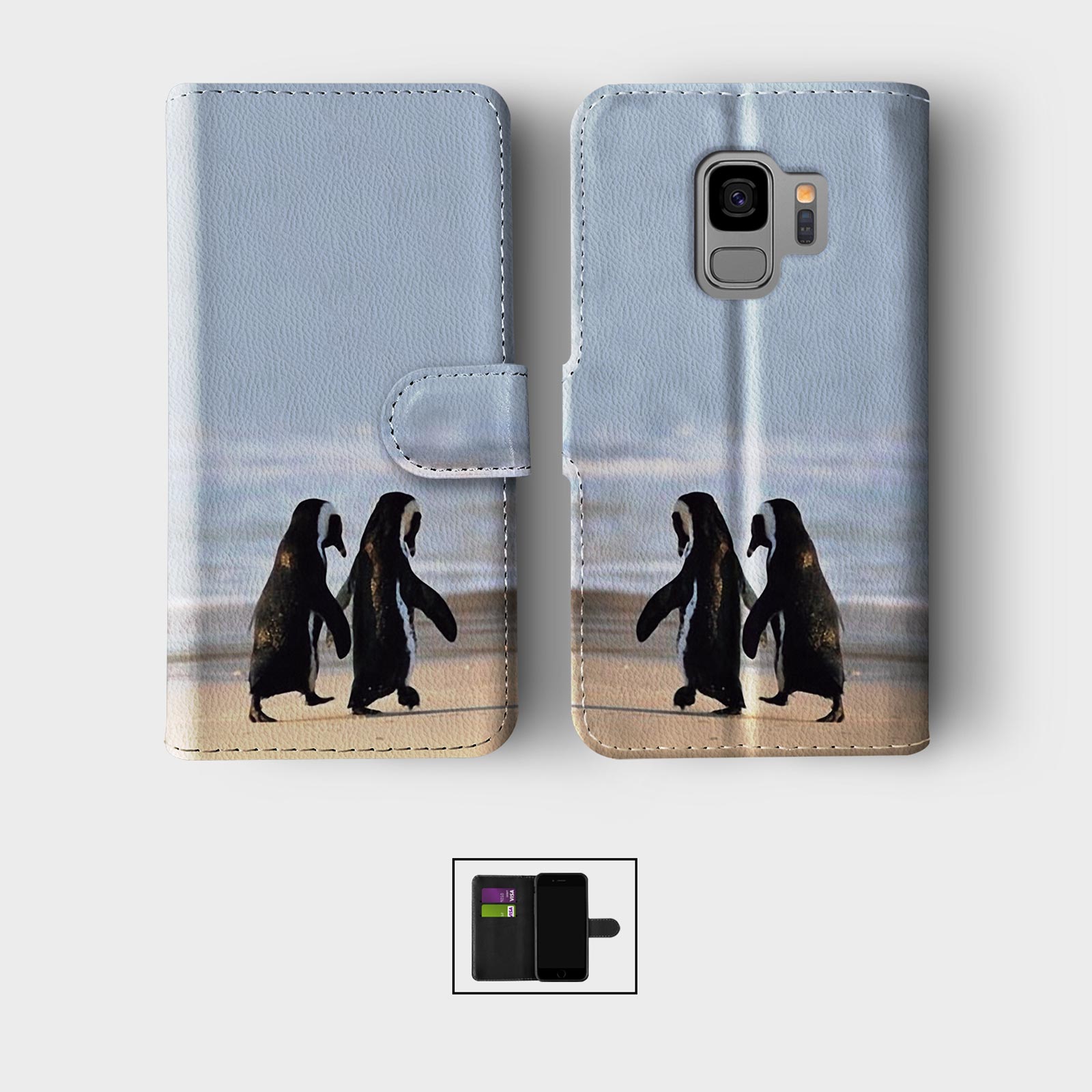 CASE FOR SAMSUNG S23 S22 S21 S20 S10 S9 WALLET FLIP PHONE COVER ANIMAL MUM BABY - Picture 7 of 8