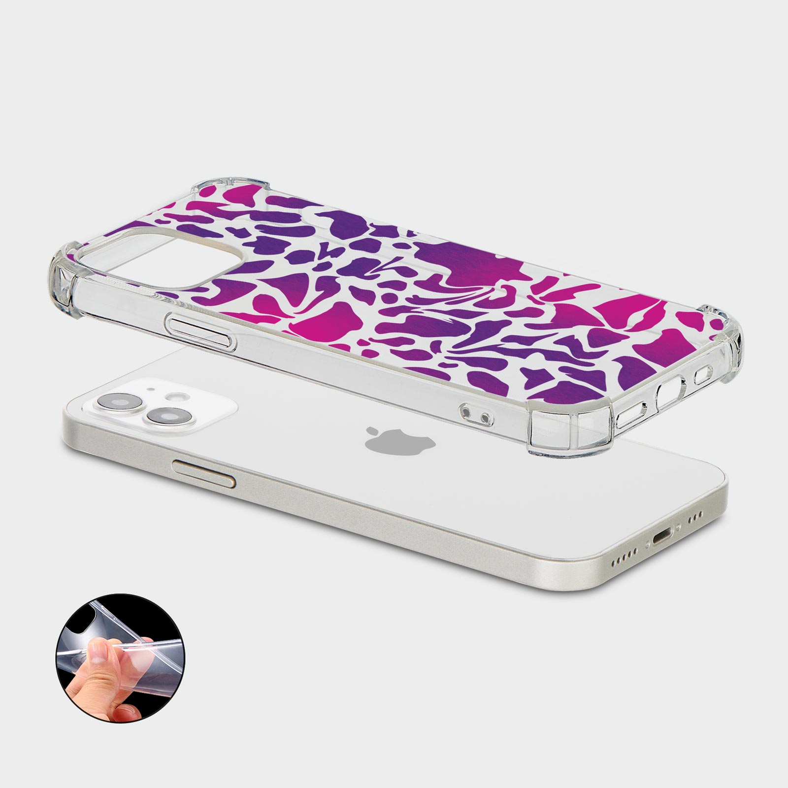 CASE FOR IPHONE 15 14 13 12 11 SE SHOCKPROOF SILICONE COVER ANIMAL PRINT NEON - Picture 24 of 34