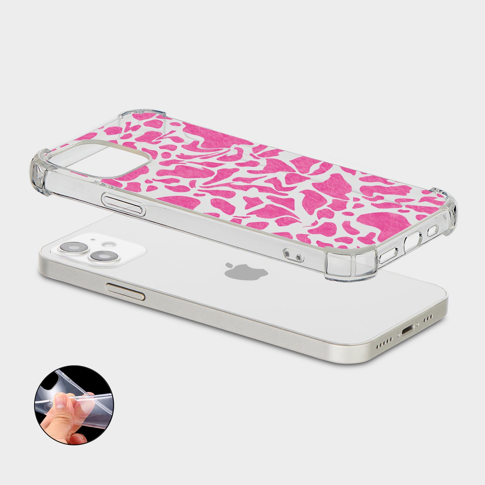 CASE FOR IPHONE 15 14 13 12 11 SE SHOCKPROOF SILICONE COVER ANIMAL PRINT NEON - Picture 32 of 34