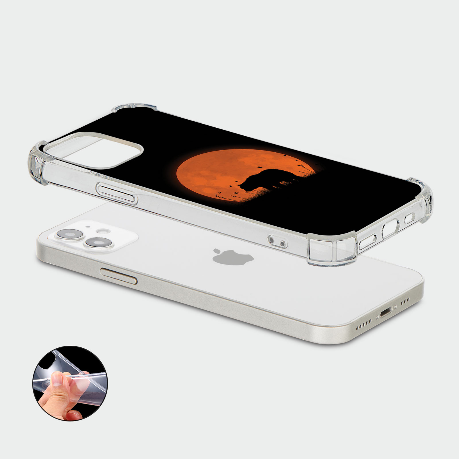 CASE FOR IPHONE 15 14 13 12 SE SHOCKPROOF PHONE COVER BEAR WILD BEAST GRIZZLY - Picture 28 of 34