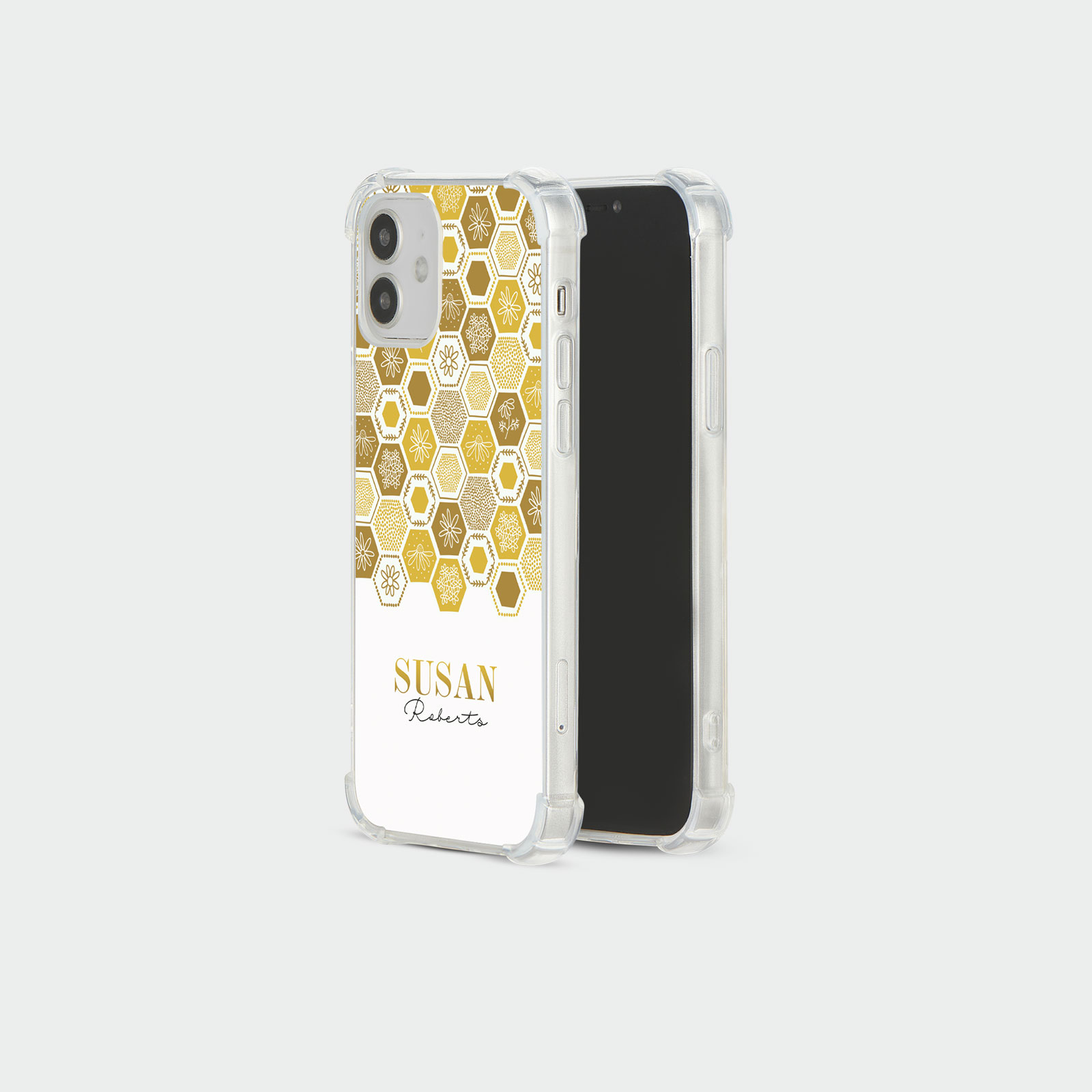 PERSONALISED CASE FOR IPHONE 13 12 SE 8 SHOCKPROOF PHONE COVER HONEYBEE FLORAL - Picture 3 of 122