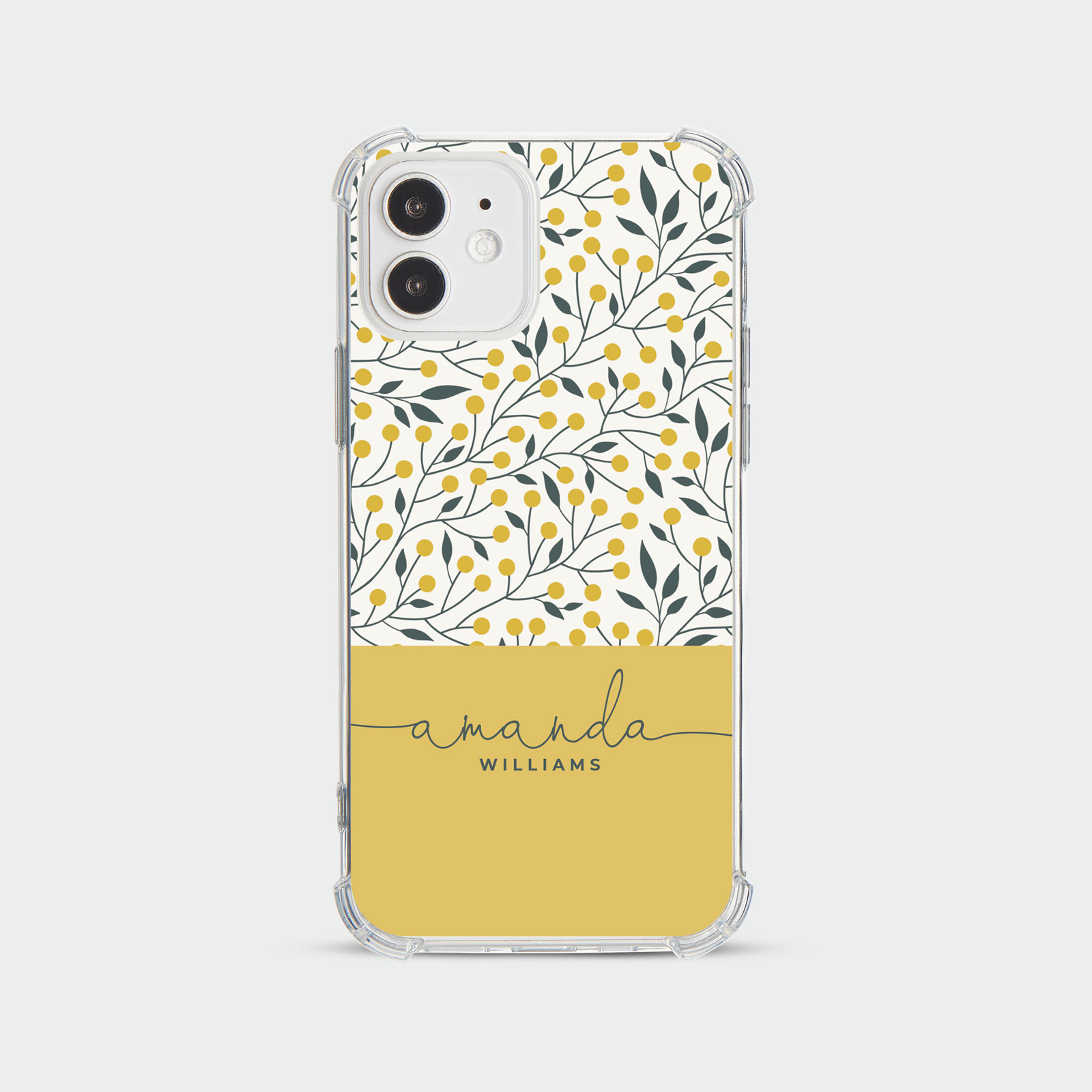 PERSONALISED CASE FOR IPHONE 13 12 SE 8 SHOCKPROOF PHONE COVER HONEYBEE FLORAL - Picture 14 of 122
