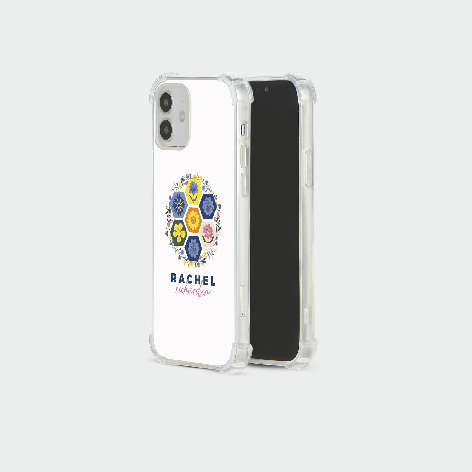 PERSONALISED CASE FOR IPHONE 13 12 SE 8 SHOCKPROOF PHONE COVER HONEYBEE FLORAL - Picture 31 of 122