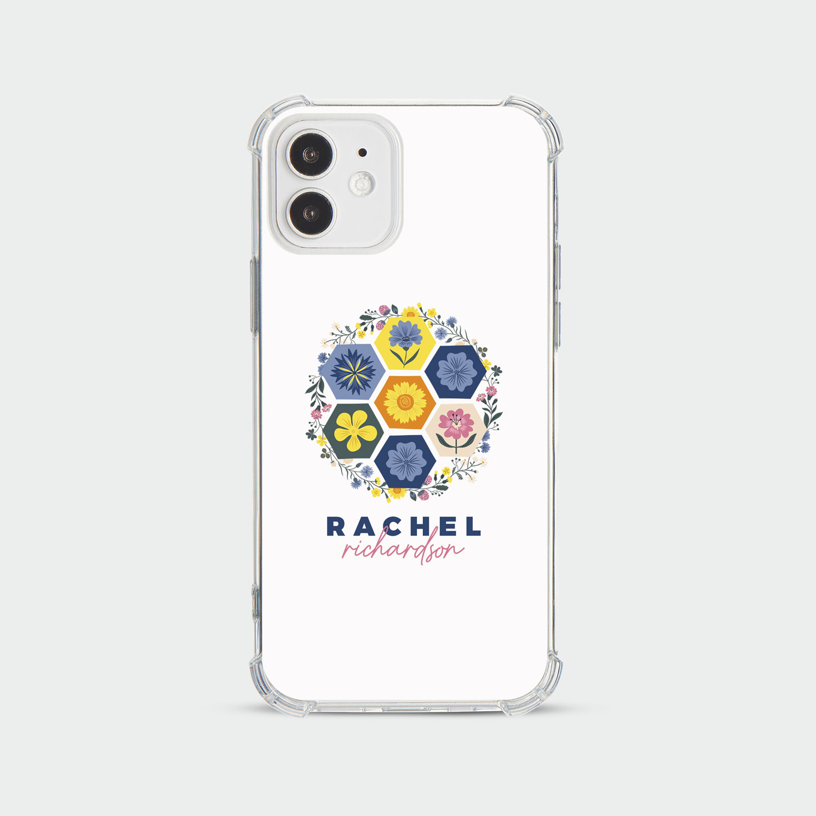 PERSONALISED CASE FOR IPHONE 13 12 SE 8 SHOCKPROOF PHONE COVER HONEYBEE FLORAL - Picture 30 of 122