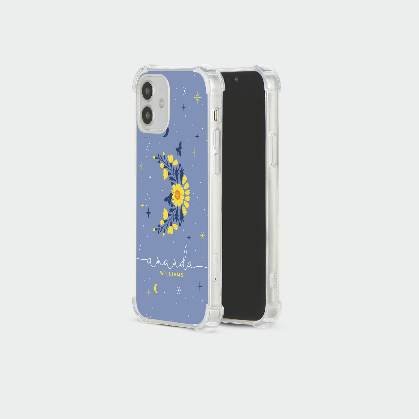 PERSONALISED CASE FOR IPHONE 13 12 SE 8 SHOCKPROOF PHONE COVER HONEYBEE FLORAL - Picture 39 of 122