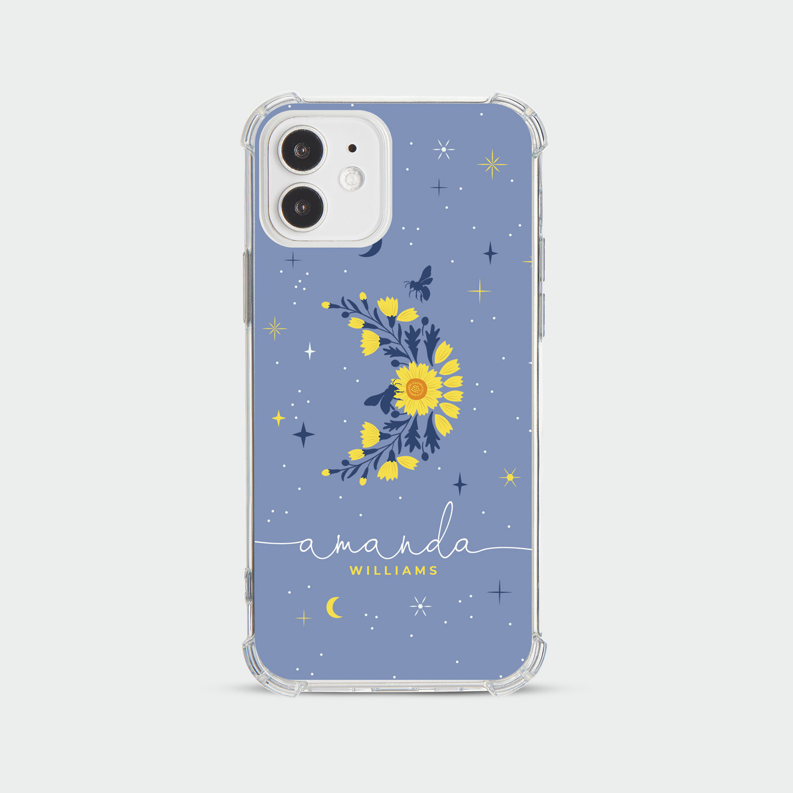 PERSONALISED CASE FOR IPHONE 13 12 SE 8 SHOCKPROOF PHONE COVER HONEYBEE FLORAL - Picture 38 of 122