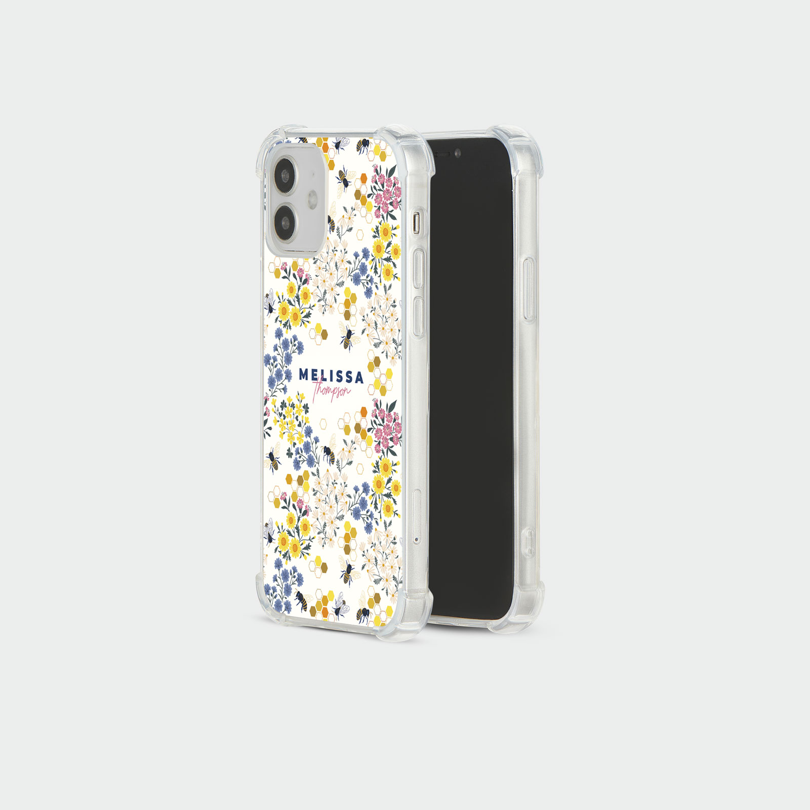 PERSONALISED CASE FOR IPHONE 13 12 SE 8 SHOCKPROOF PHONE COVER HONEYBEE FLORAL - Picture 47 of 122