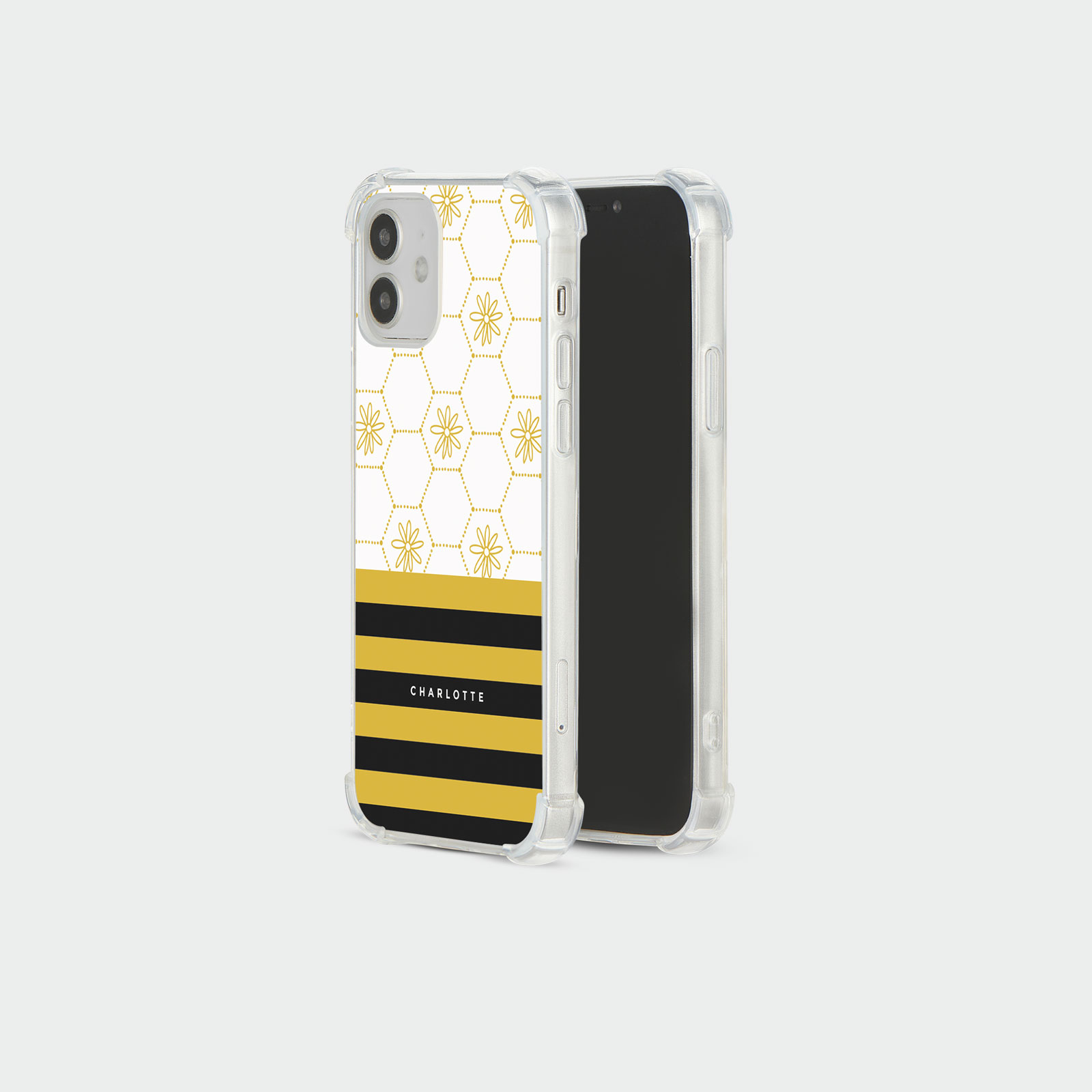 PERSONALISED CASE FOR IPHONE 13 12 SE 8 SHOCKPROOF PHONE COVER HONEYBEE FLORAL - Picture 51 of 122