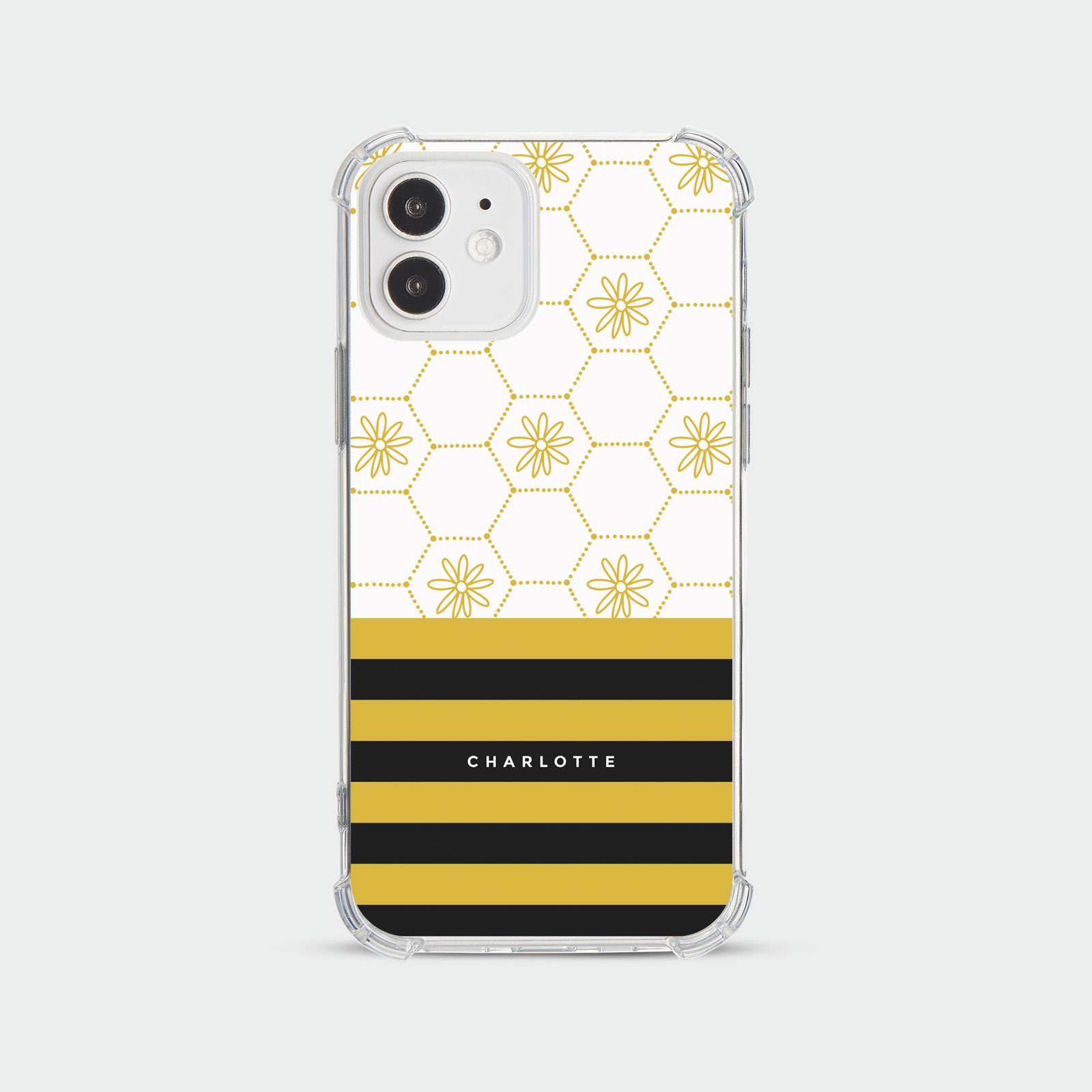 PERSONALISED CASE FOR IPHONE 13 12 SE 8 SHOCKPROOF PHONE COVER HONEYBEE FLORAL - Picture 50 of 122