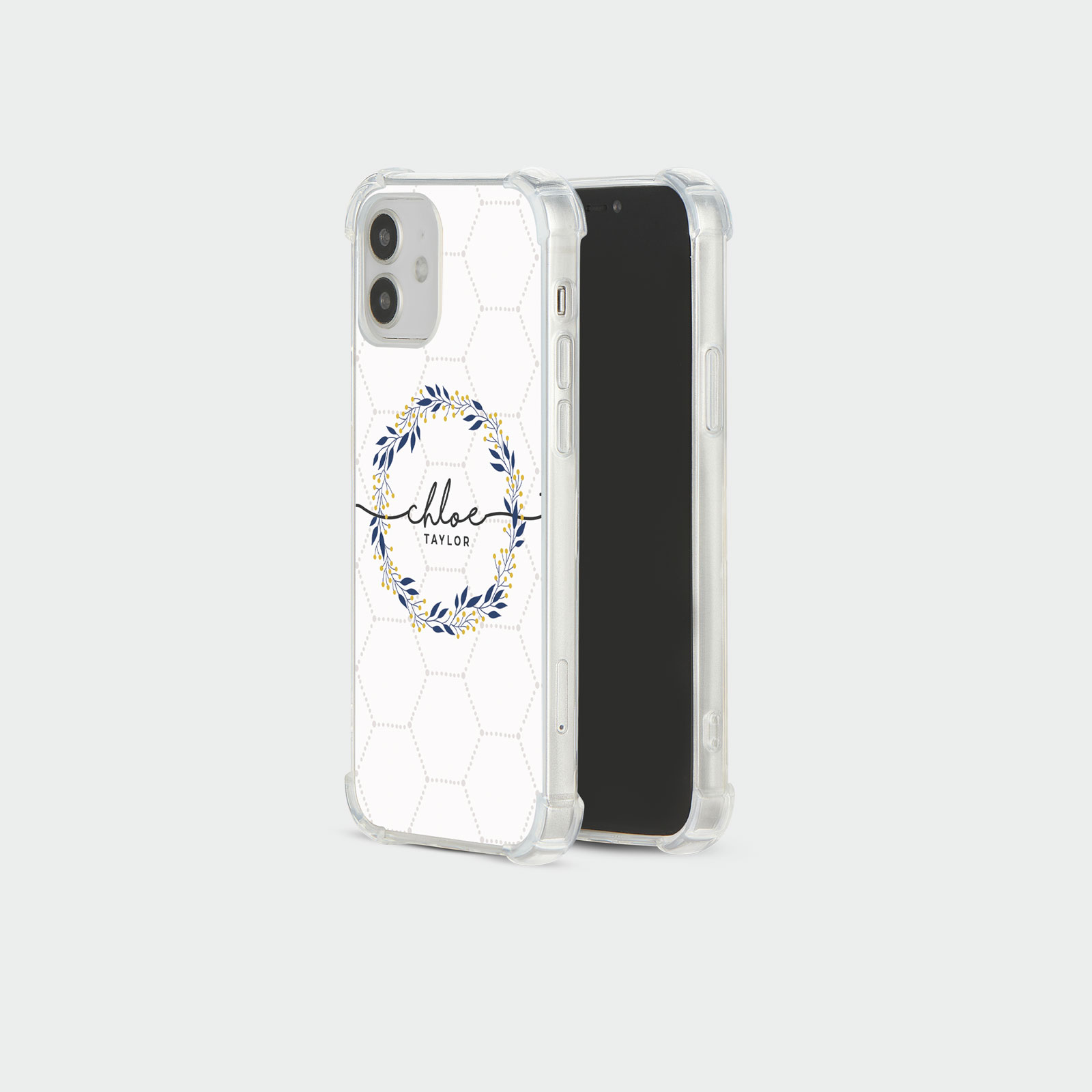 PERSONALISED CASE FOR IPHONE 13 12 SE 8 SHOCKPROOF PHONE COVER HONEYBEE FLORAL - Picture 55 of 122