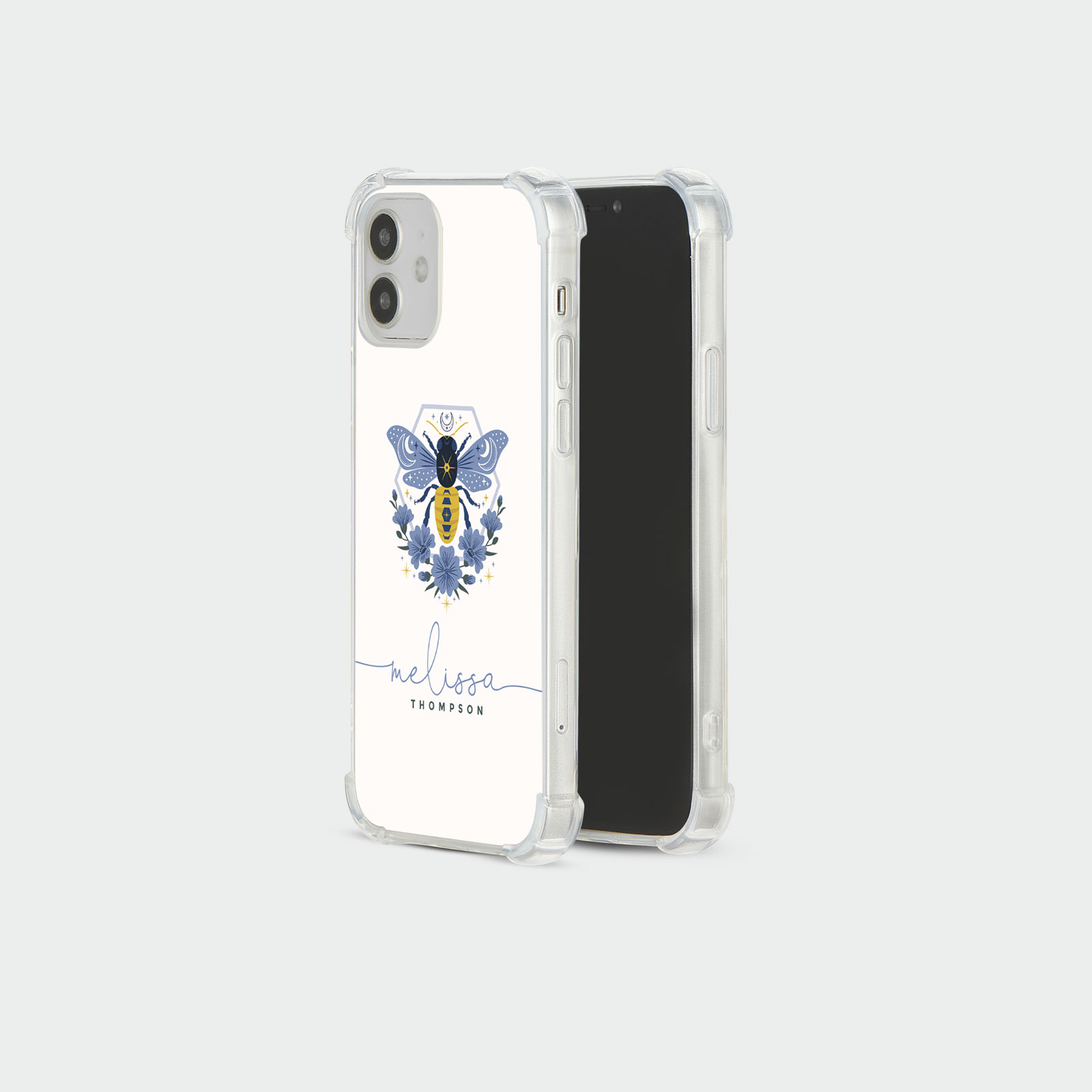 PERSONALISED CASE FOR IPHONE 13 12 SE 8 SHOCKPROOF PHONE COVER HONEYBEE FLORAL - Picture 71 of 122