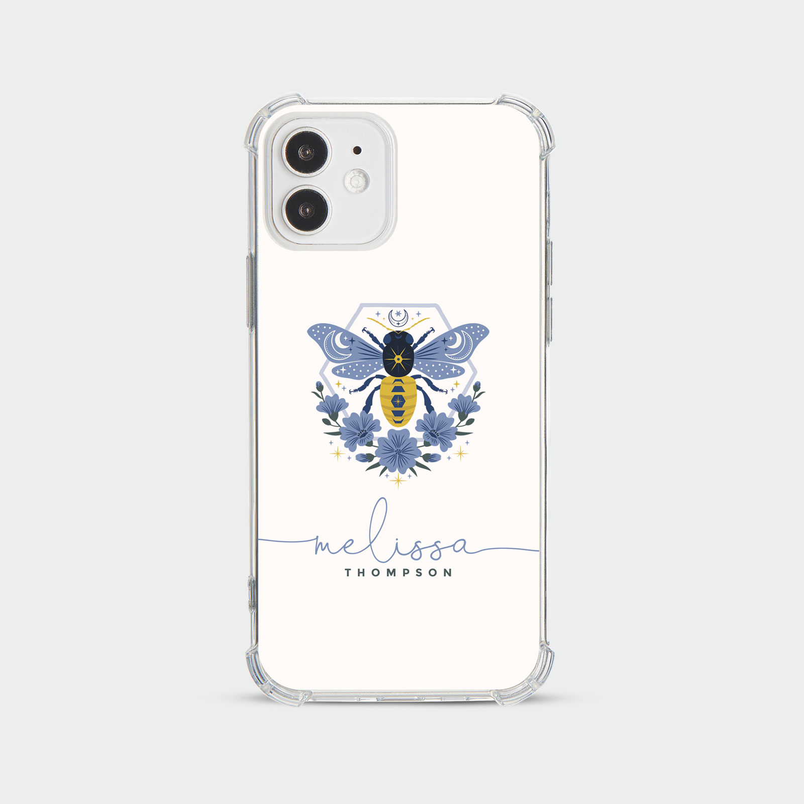 PERSONALISED CASE FOR IPHONE 13 12 SE 8 SHOCKPROOF PHONE COVER HONEYBEE FLORAL - Picture 70 of 122