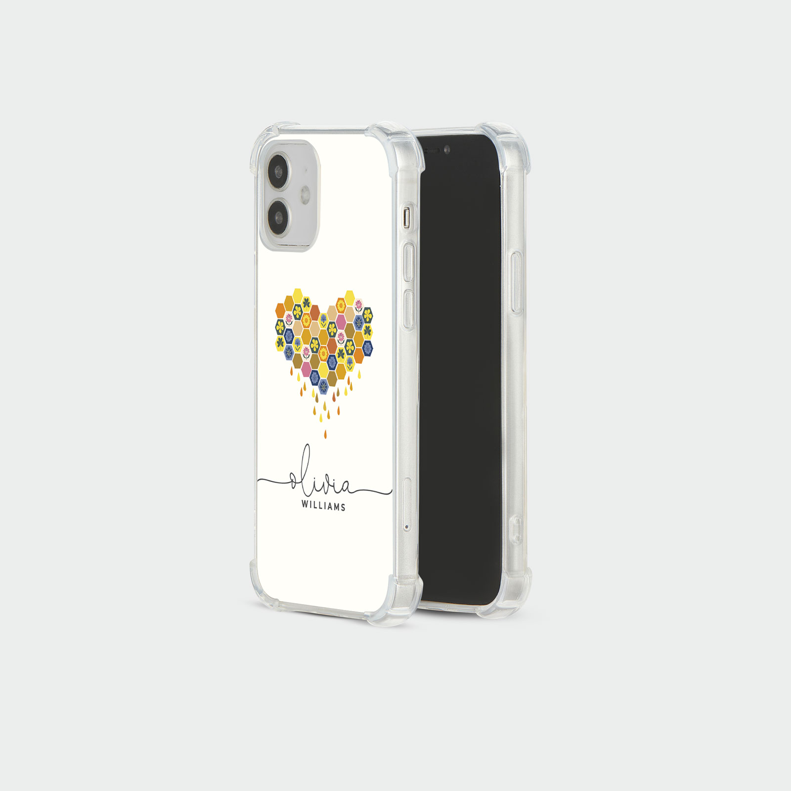 PERSONALISED CASE FOR IPHONE 13 12 SE 8 SHOCKPROOF PHONE COVER HONEYBEE FLORAL - Picture 75 of 122