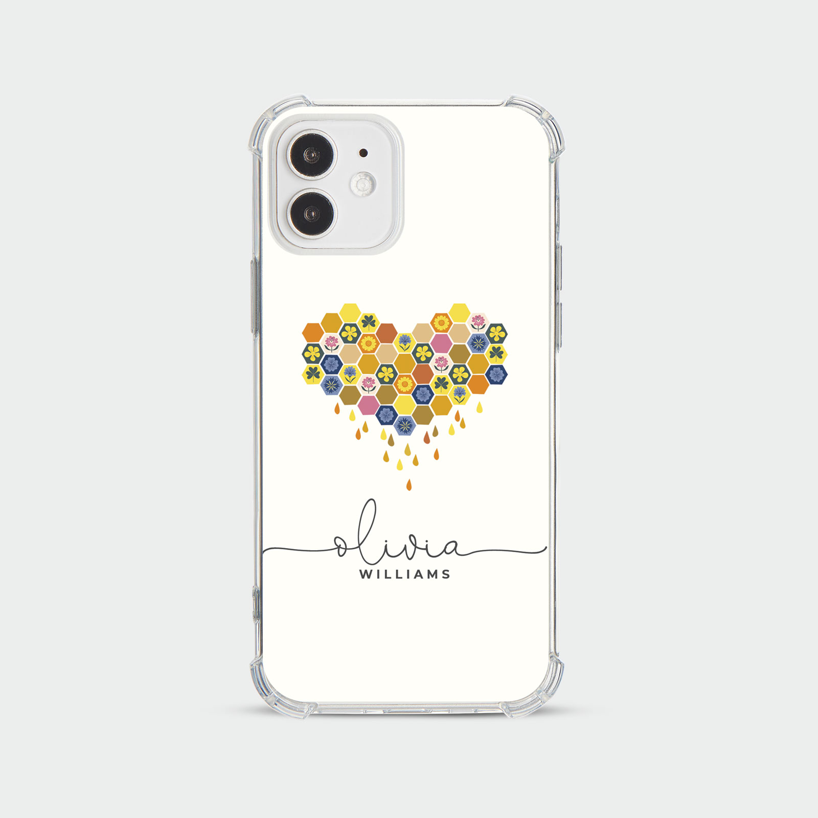 PERSONALISED CASE FOR IPHONE 13 12 SE 8 SHOCKPROOF PHONE COVER HONEYBEE FLORAL - Picture 74 of 122