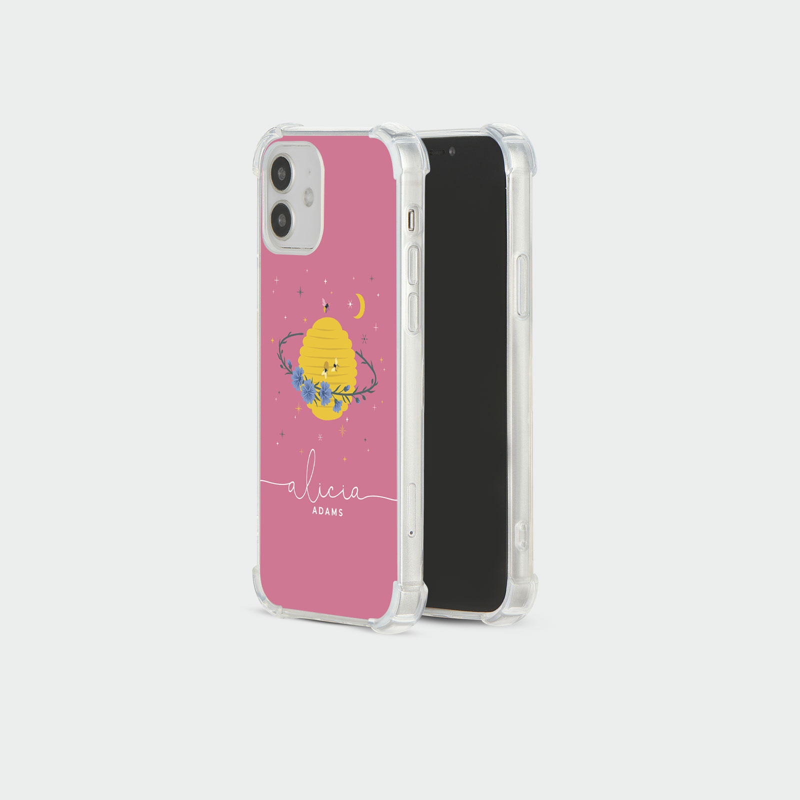 PERSONALISED CASE FOR IPHONE 13 12 SE 8 SHOCKPROOF PHONE COVER HONEYBEE FLORAL - Picture 79 of 122