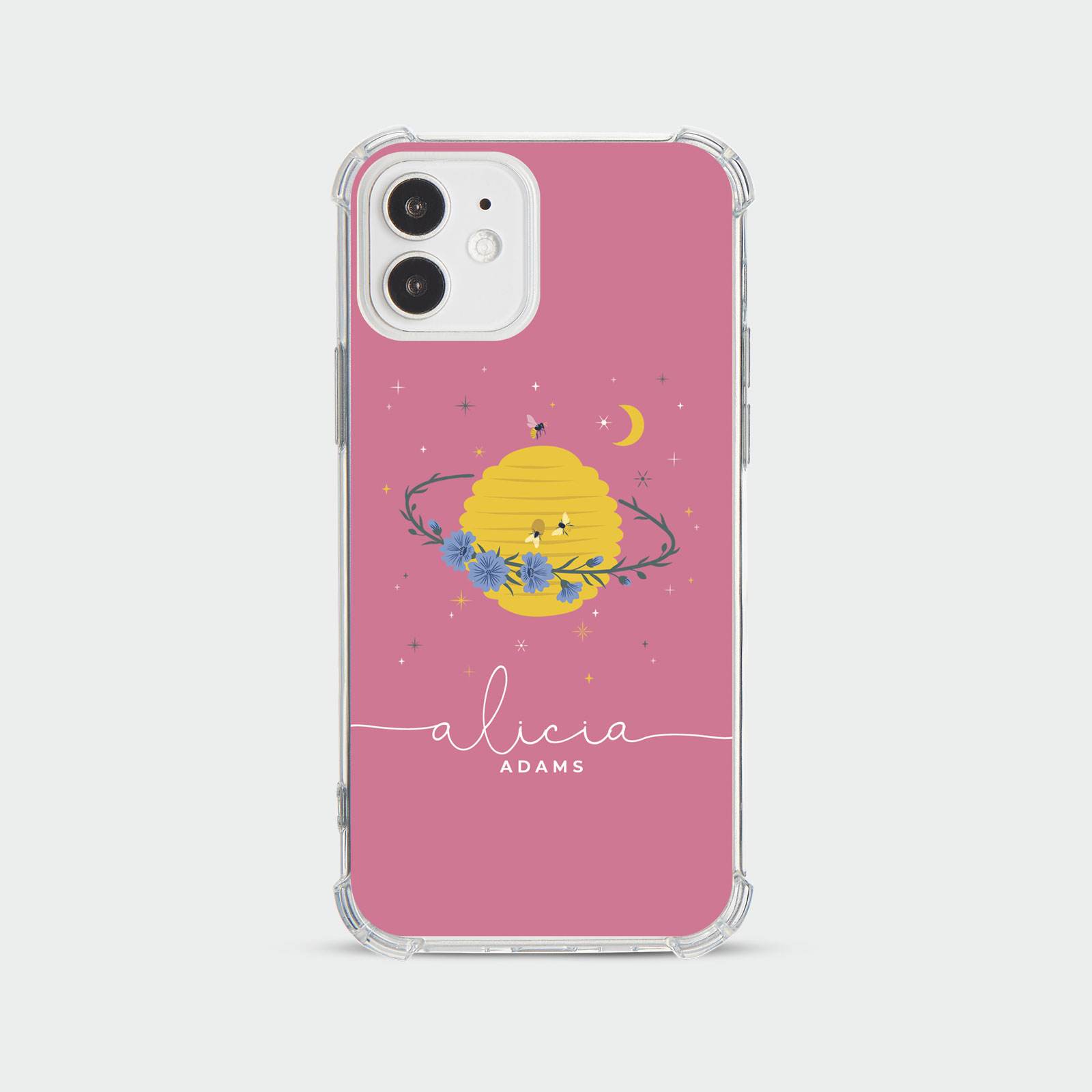 PERSONALISED CASE FOR IPHONE 13 12 SE 8 SHOCKPROOF PHONE COVER HONEYBEE FLORAL - Picture 78 of 122