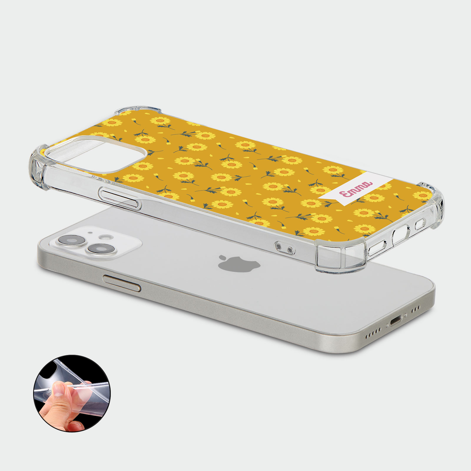 PERSONALISED CASE FOR IPHONE 13 12 SE 8 SHOCKPROOF PHONE COVER HONEYBEE FLORAL - Picture 84 of 122