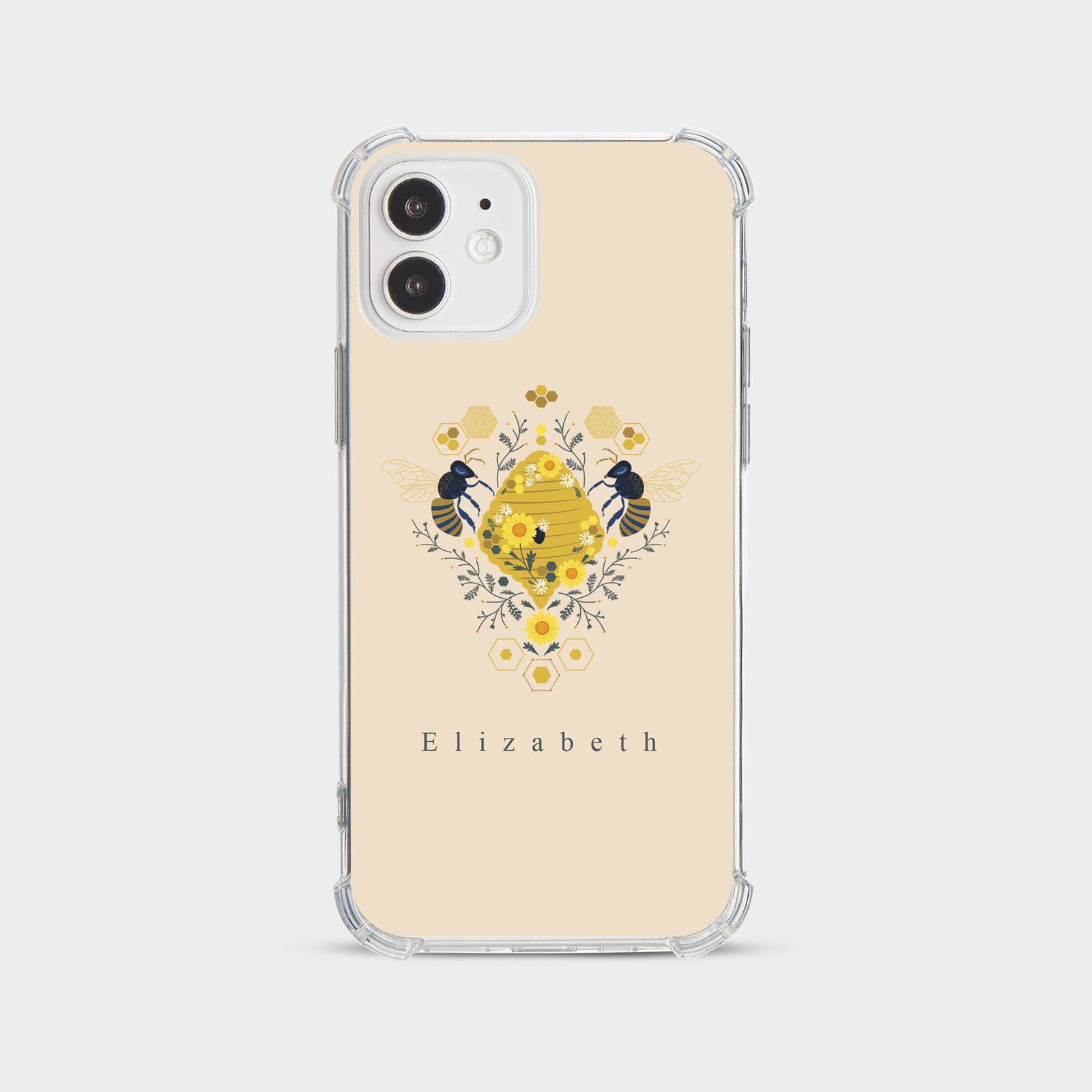 PERSONALISED CASE FOR IPHONE 13 12 SE 8 SHOCKPROOF PHONE COVER HONEYBEE FLORAL - Picture 90 of 122