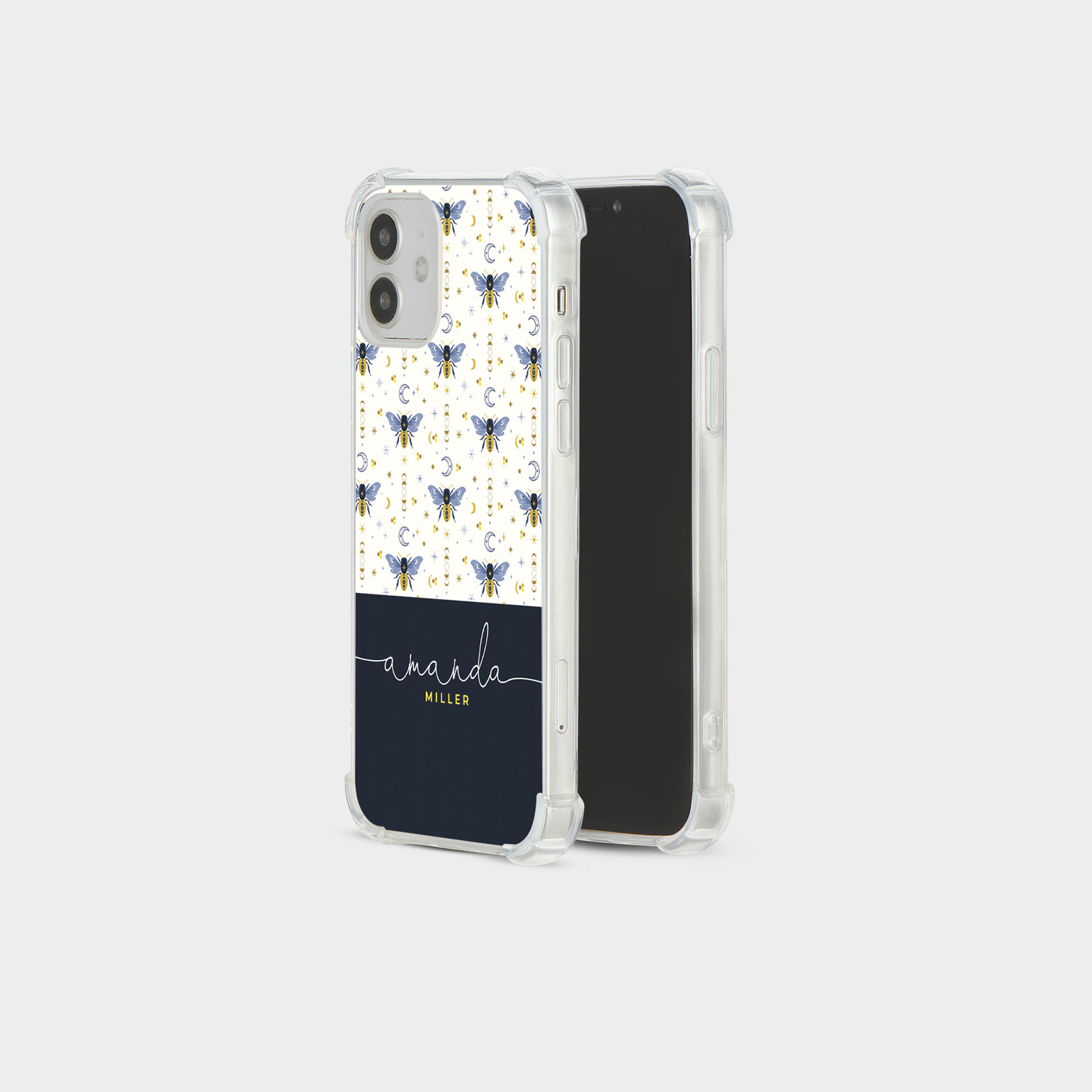 PERSONALISED CASE FOR IPHONE 13 12 SE 8 SHOCKPROOF PHONE COVER HONEYBEE FLORAL - Picture 103 of 122