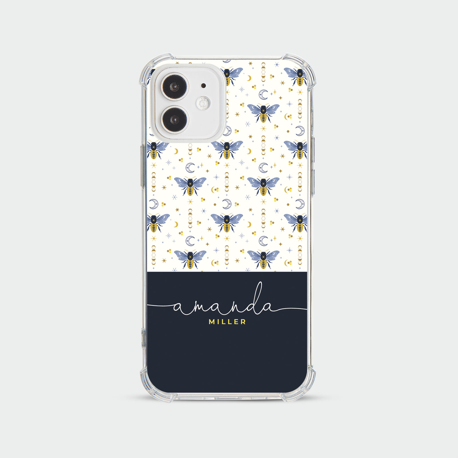 PERSONALISED CASE FOR IPHONE 13 12 SE 8 SHOCKPROOF PHONE COVER HONEYBEE FLORAL - Picture 102 of 122