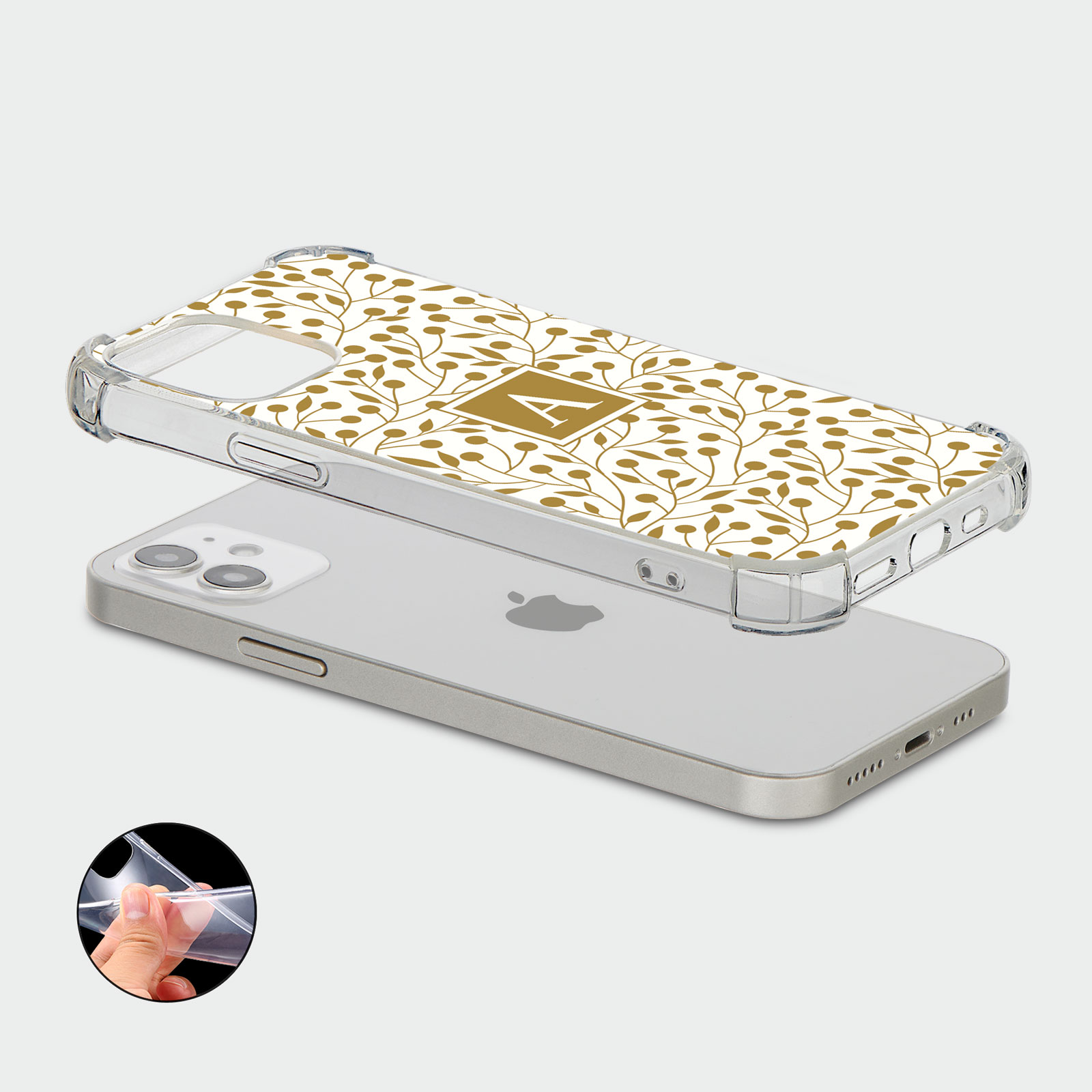 PERSONALISED CASE FOR IPHONE 13 12 SE 8 SHOCKPROOF PHONE COVER HONEYBEE FLORAL - Picture 108 of 122