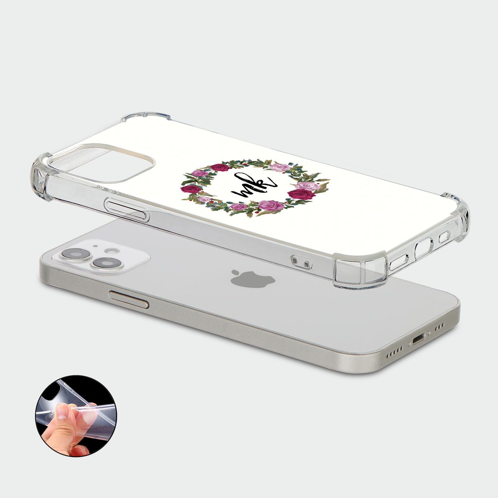 PERSONALISED CASE FOR IPHONE SHOCKPROOF PHONE COVER UNICORNS ROSES HEART FLORAL - Picture 3 of 34