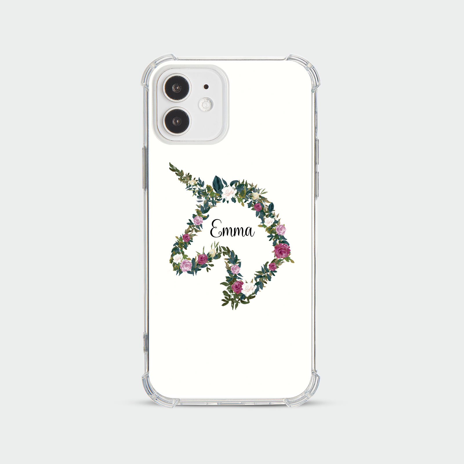 PERSONALISED CASE FOR IPHONE SHOCKPROOF PHONE COVER UNICORNS ROSES HEART FLORAL - Picture 6 of 34