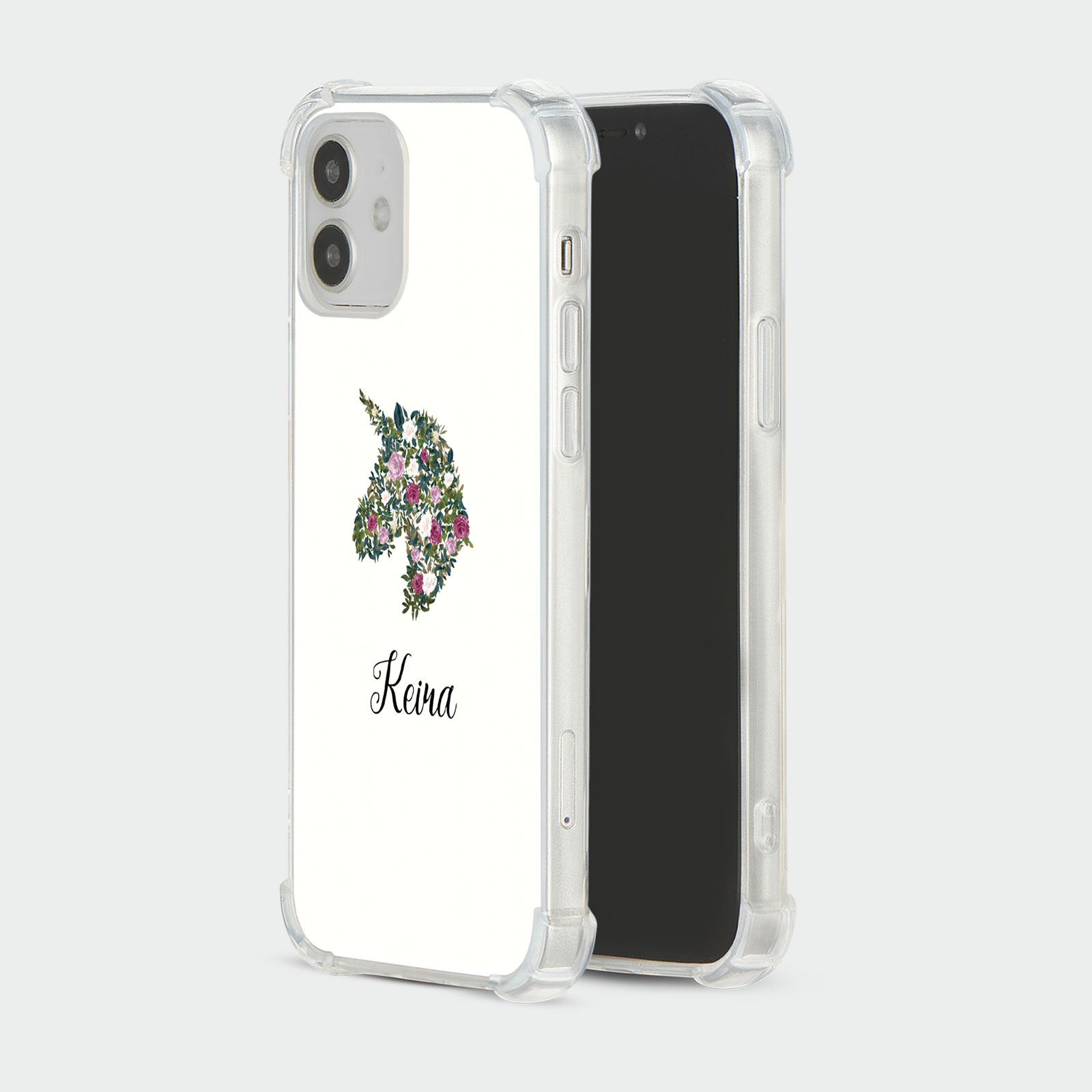 PERSONALISED CASE FOR IPHONE SHOCKPROOF PHONE COVER UNICORNS ROSES HEART FLORAL - Picture 12 of 34