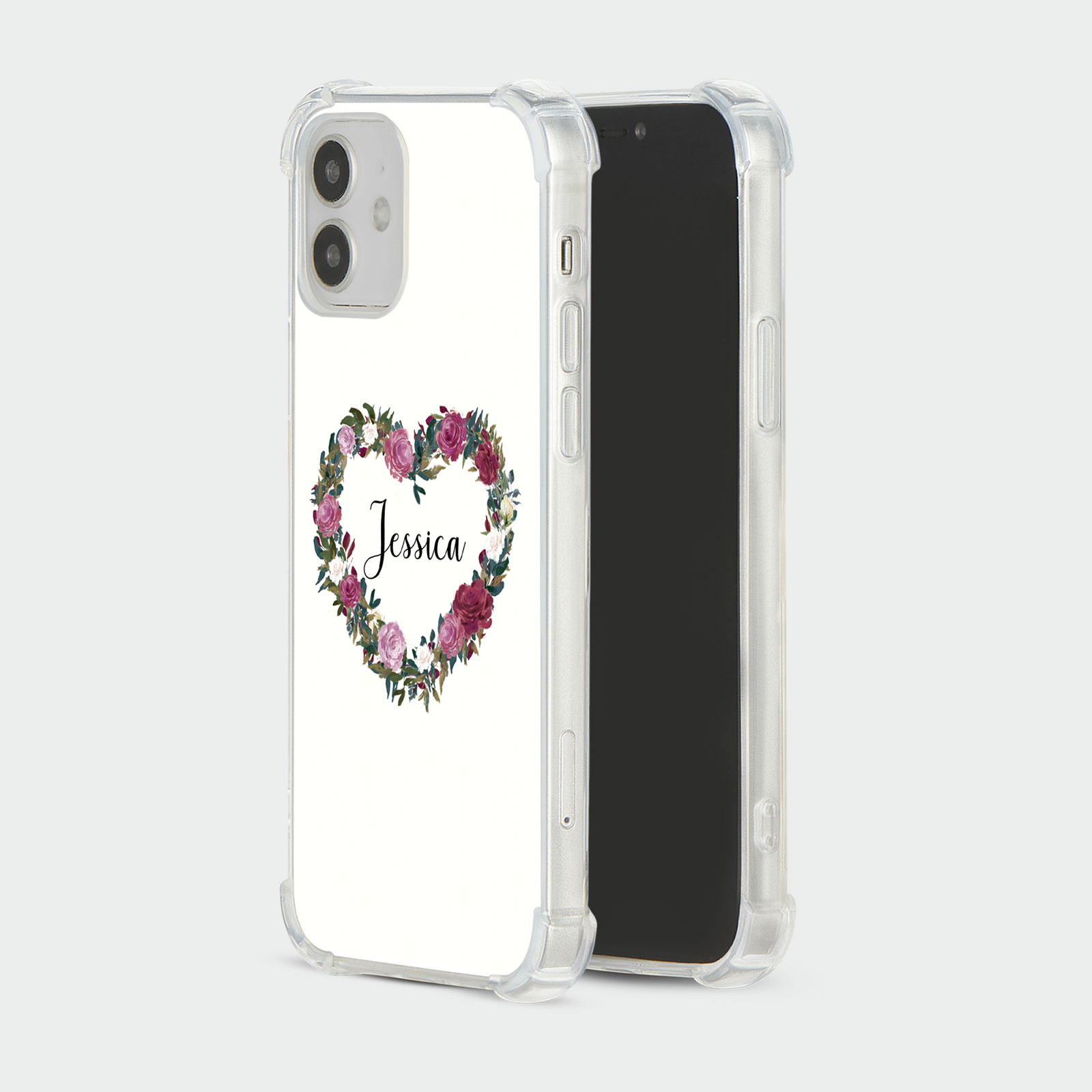 PERSONALISED CASE FOR IPHONE SHOCKPROOF PHONE COVER UNICORNS ROSES HEART FLORAL - Picture 16 of 34