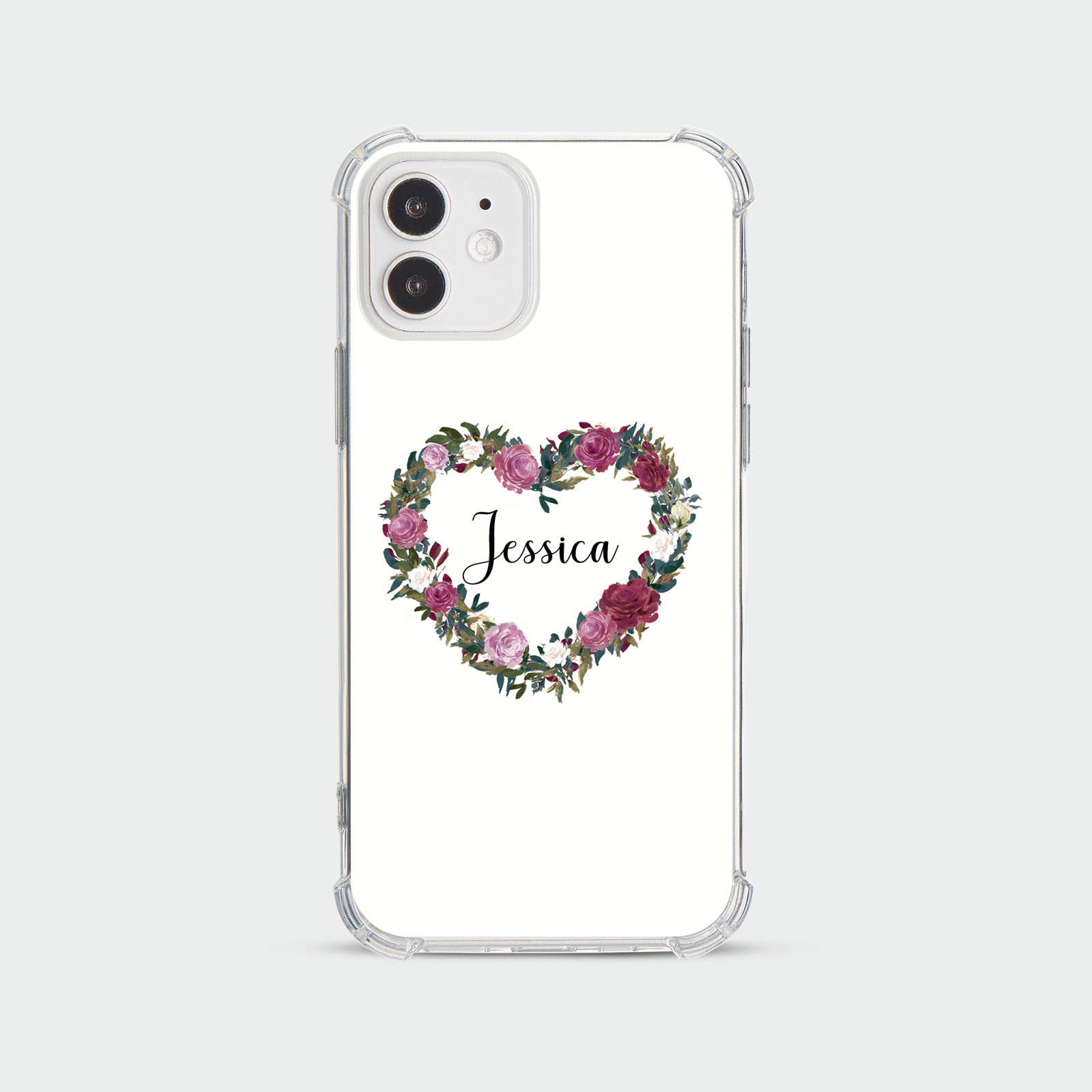 PERSONALISED CASE FOR IPHONE SHOCKPROOF PHONE COVER UNICORNS ROSES HEART FLORAL - Picture 14 of 34