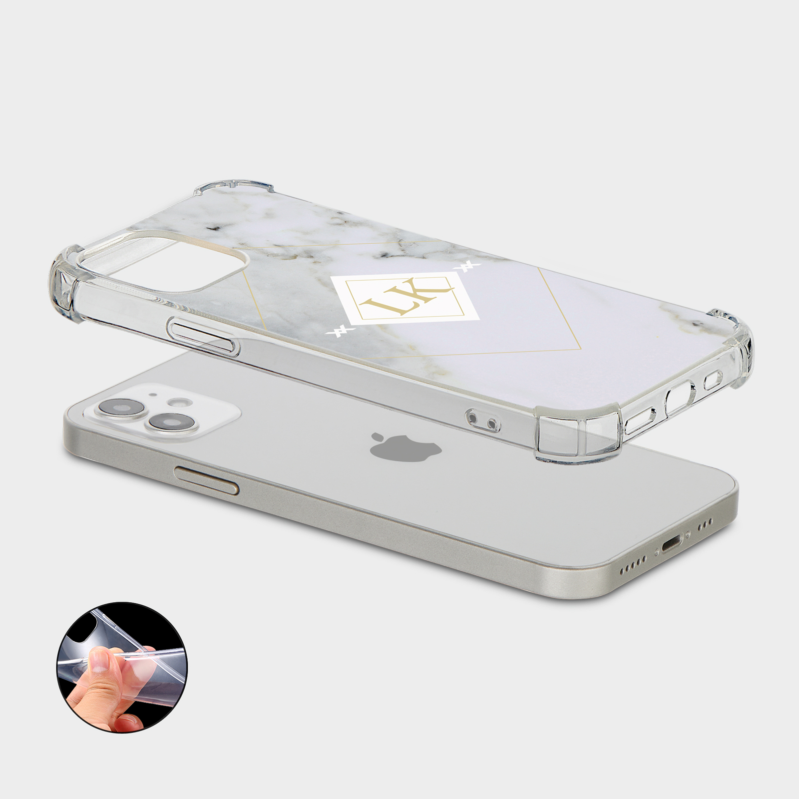 PERSONALISED CASE FOR IPHONE SHOCKPROOF PHONE COVER MARBLE GOLD GRANITE STONE - Picture 12 of 34