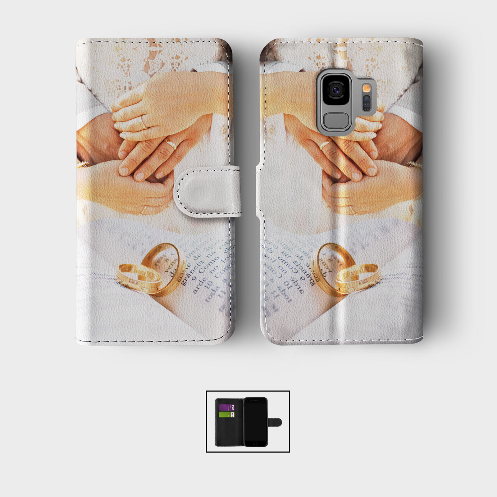 CUSTOM PHOTO WALLET FLIP PHONE CASE FOR SAMSUNG S23 S22 PLUS PERSONALISED IMAGE - Picture 5 of 10