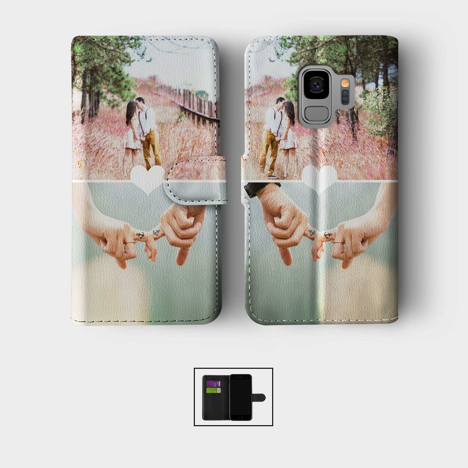 CUSTOM PHOTO WALLET FLIP PHONE CASE FOR SAMSUNG S23 S22 PLUS PERSONALISED IMAGE - Picture 6 of 10
