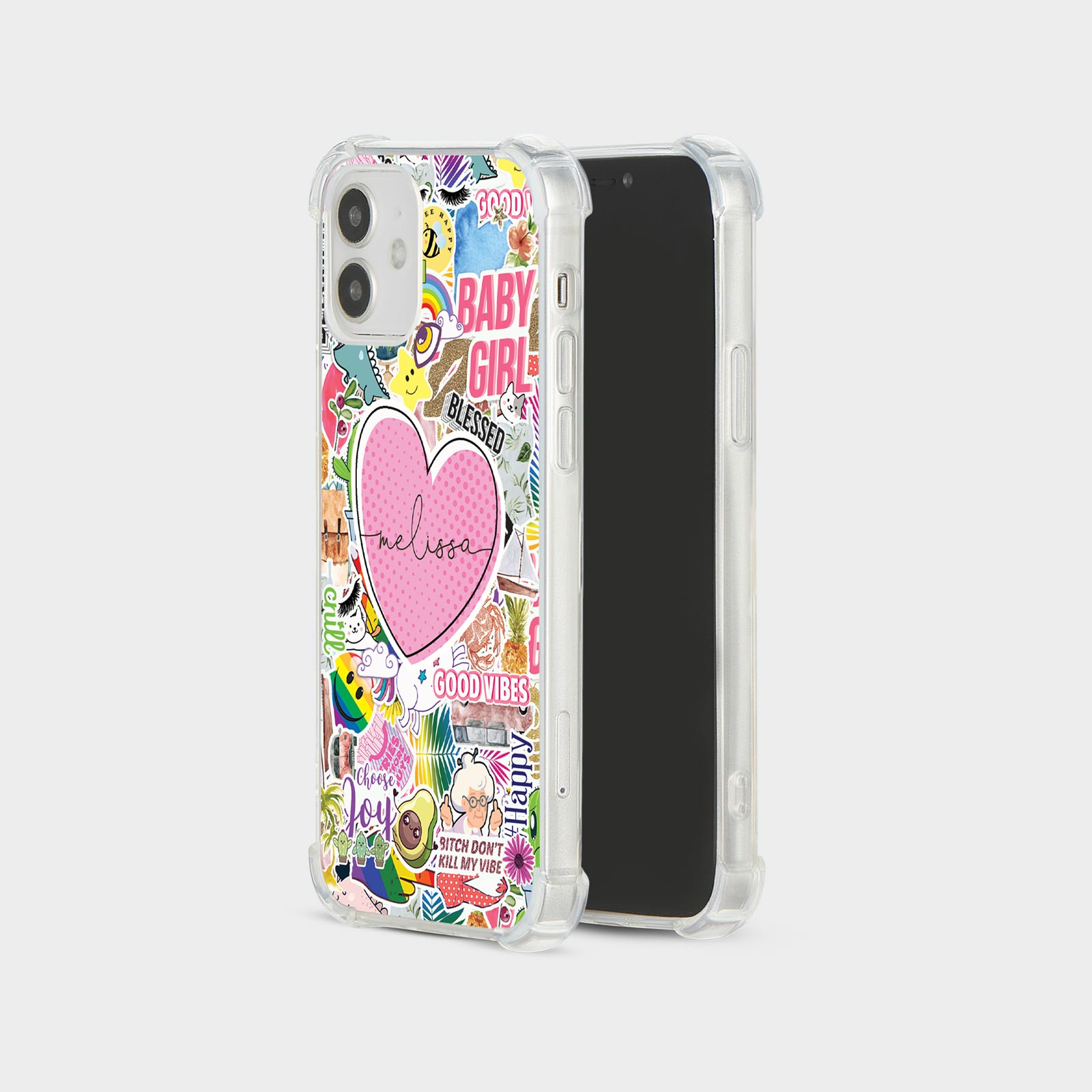 PERSONALISED CASE FOR IPHONE 15 14 13 12 11 SE SHOCKPROOF PHONE COVER STICKERS - Picture 3 of 22