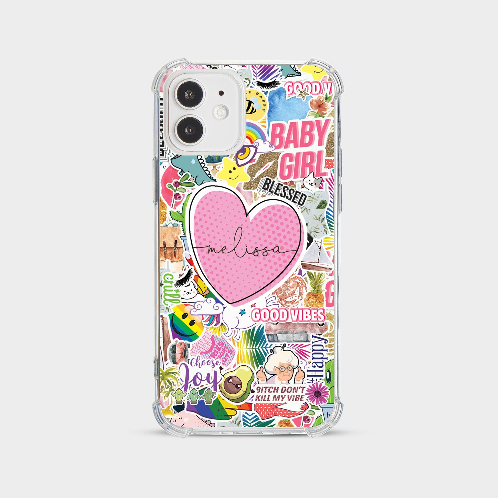 PERSONALISED CASE FOR IPHONE 15 14 13 12 11 SE SHOCKPROOF PHONE COVER STICKERS - Picture 2 of 22