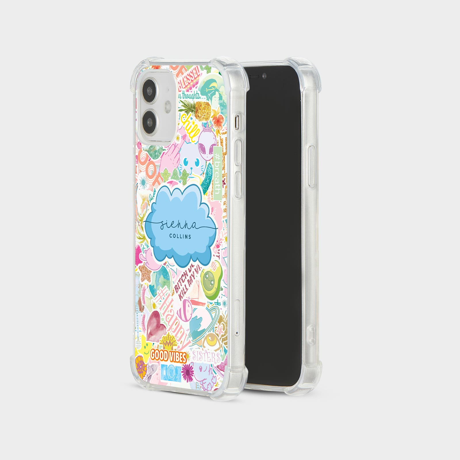 PERSONALISED CASE FOR IPHONE 15 14 13 12 11 SE SHOCKPROOF PHONE COVER STICKERS - Picture 19 of 22