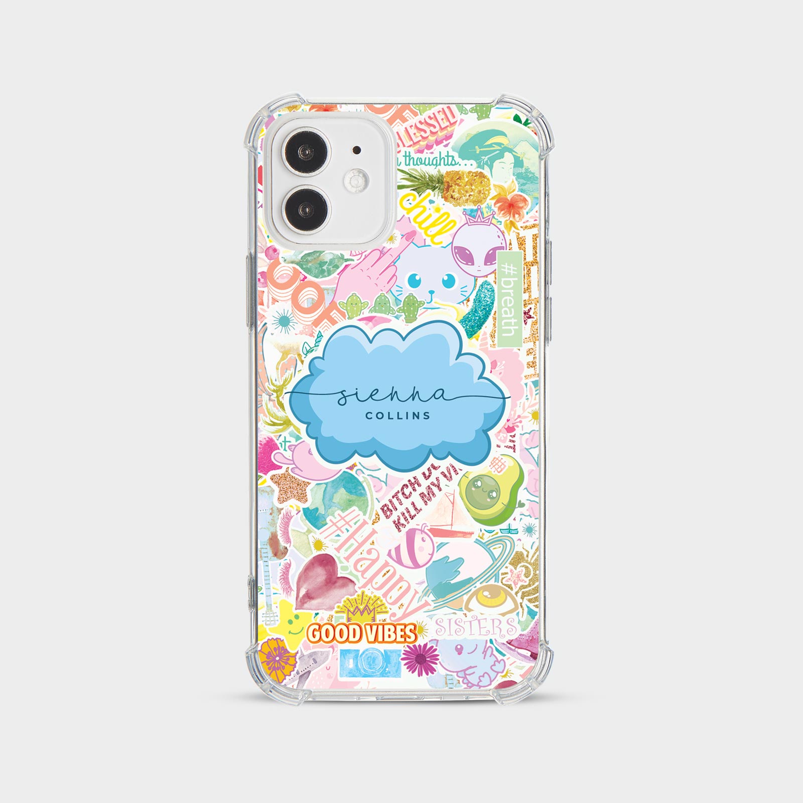 PERSONALISED CASE FOR IPHONE 15 14 13 12 11 SE SHOCKPROOF PHONE COVER STICKERS - Picture 18 of 22