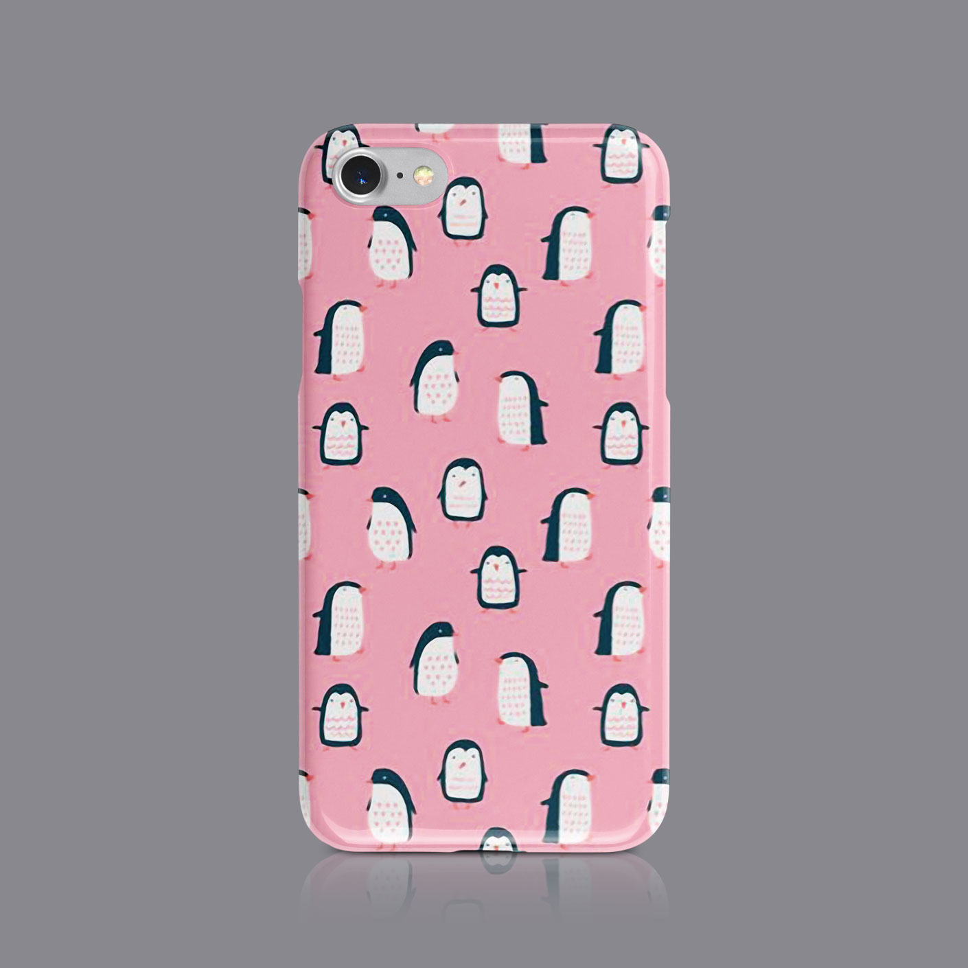 Handyhülle Weihnachten Pinguin Schneemann für iPhone 7 8 XS XR Samsung S8 S9 Plus - Bild 4 von 9