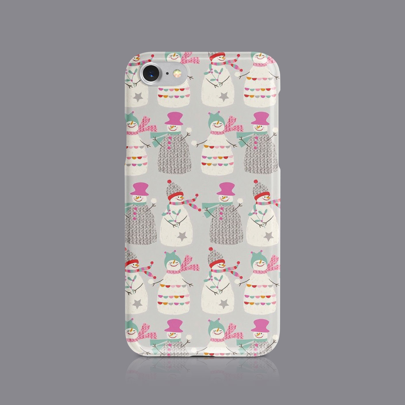 Handyhülle Weihnachten Pinguin Schneemann für iPhone 7 8 XS XR Samsung S8 S9 Plus - Bild 5 von 9