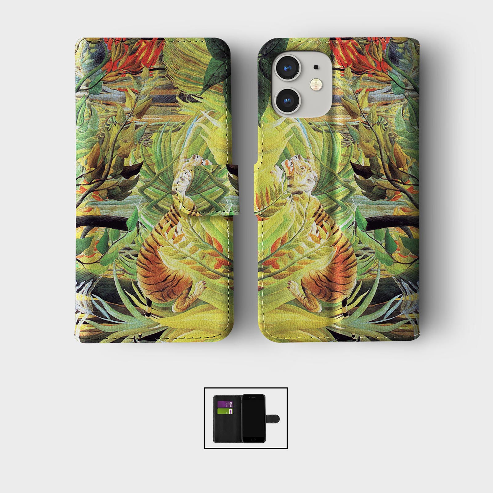 CASE FOR IPHONE 16 15 14 13 12 11 PRO WALLET FLIP PHONE COVER FAMOUS PAINTINGS - Picture 3 of 10