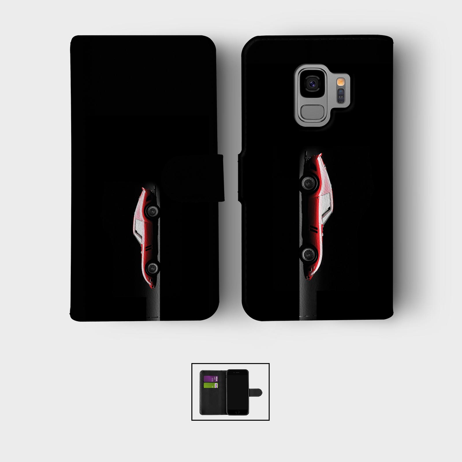 CASE FOR SAMSUNG S23 S22 S21 S20 S10 WALLET FLIP PHONE COVER CLASSIC CARS RETRO - Picture 6 of 9