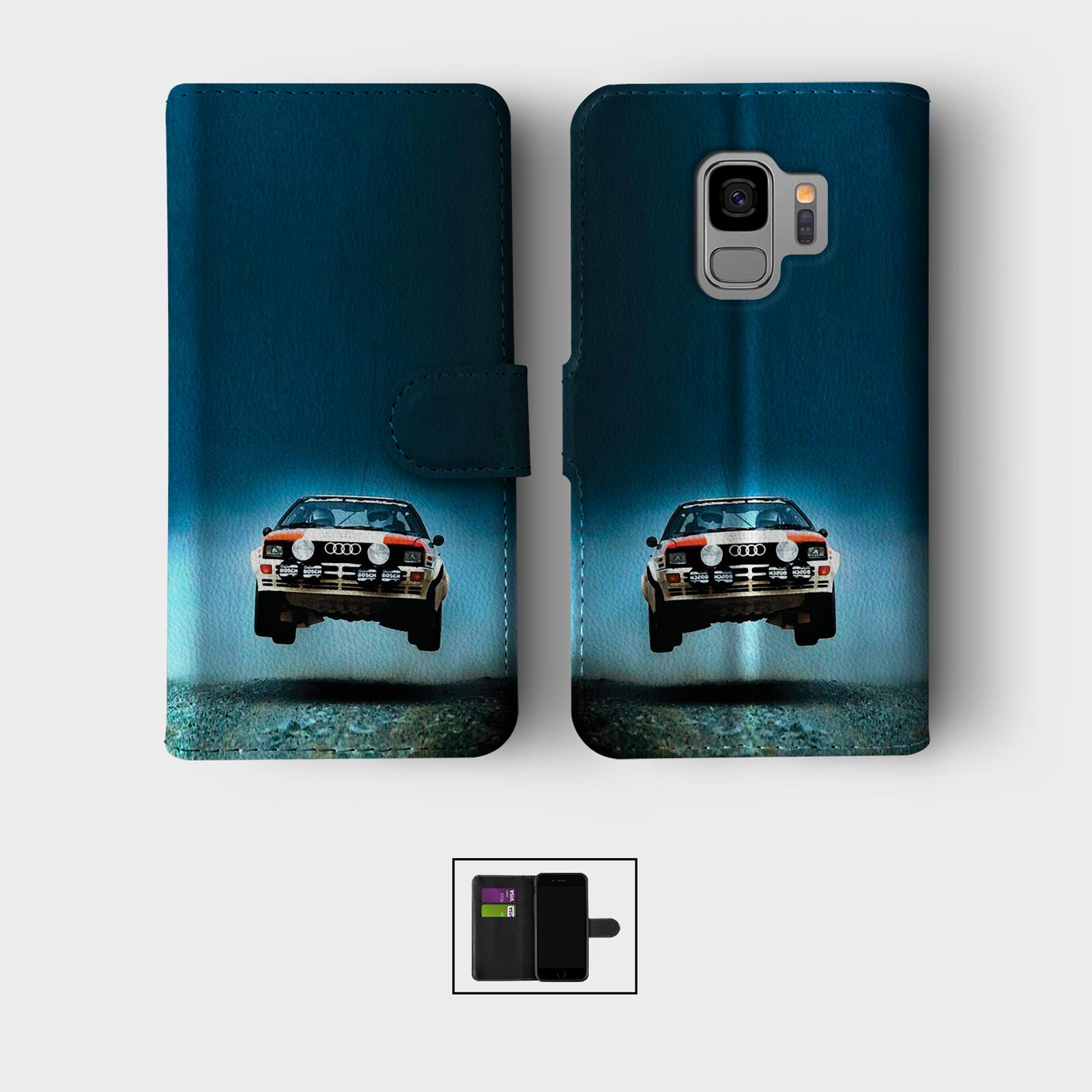 CASE FOR SAMSUNG S23 S22 S21 S20 S10 WALLET FLIP PHONE COVER SPORTS CLASSIC CARS - Picture 7 of 8