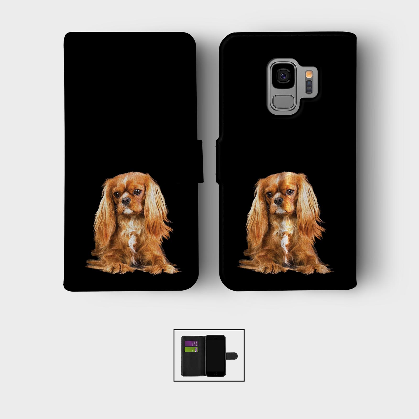 WALLET FLIP CASE FOR SAMSUNG S23 S22 S21 S20 S10 S9 DOGS CUTE ANIMALS PETS - Picture 7 of 10