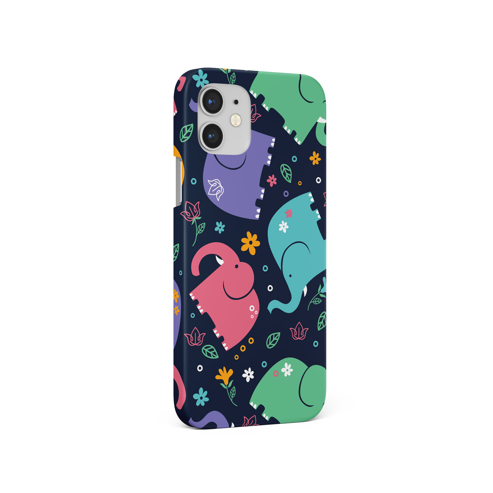 CASE FOR IPHONE 16 16E 15 14 12 12 SE 8 PRO MAX HARD PHONE COVER CUTE ELEPHANTS - Picture 2 of 6
