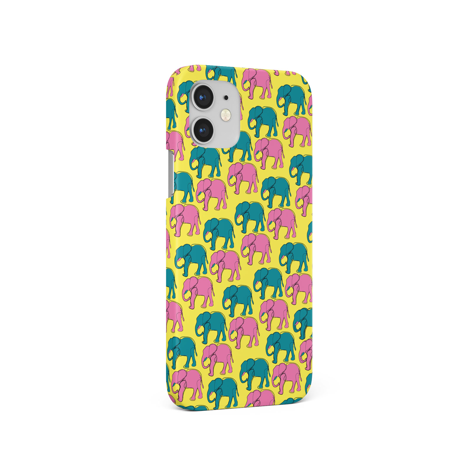 CASE FOR IPHONE 16 16E 15 14 12 12 SE 8 PRO MAX HARD PHONE COVER CUTE ELEPHANTS - Picture 5 of 6