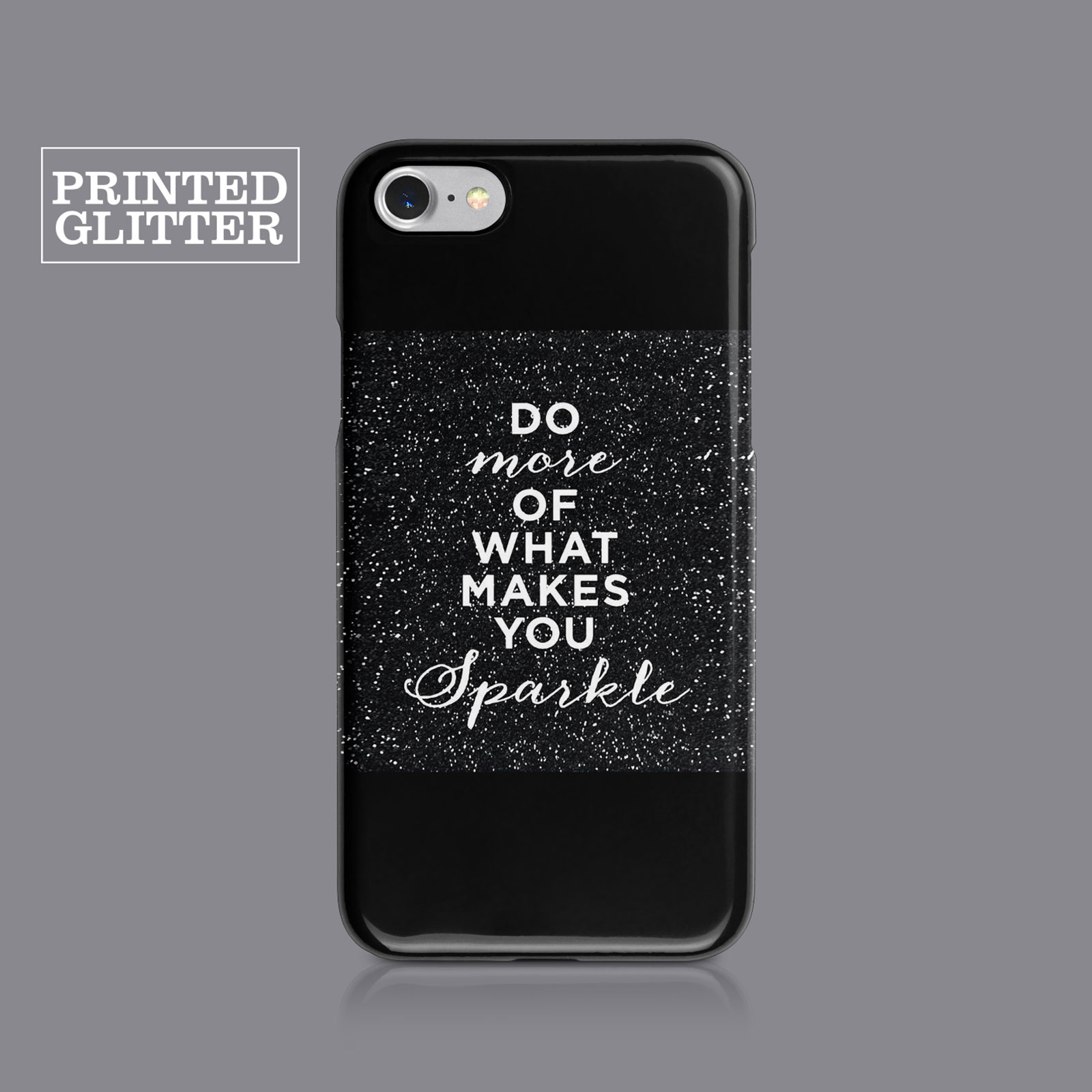 FABULOUS QUOTES PRINTED GLITTER PHONE CASE FOR IPHONE 8 XS XR SAMSUNG S8 S9 PLUS - Picture 6 of 9