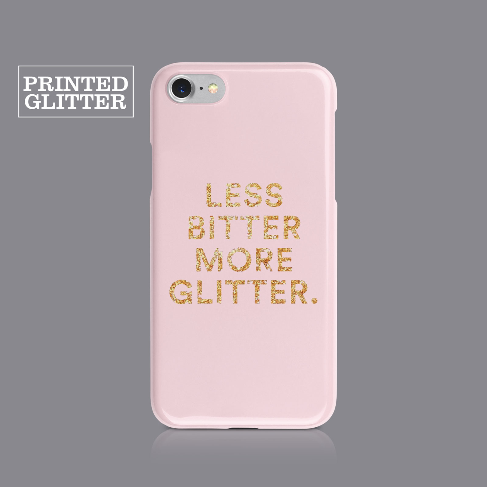 FABULOUS QUOTES PRINTED GLITTER PHONE CASE FOR IPHONE 8 XS XR SAMSUNG S8 S9 PLUS - Picture 7 of 9