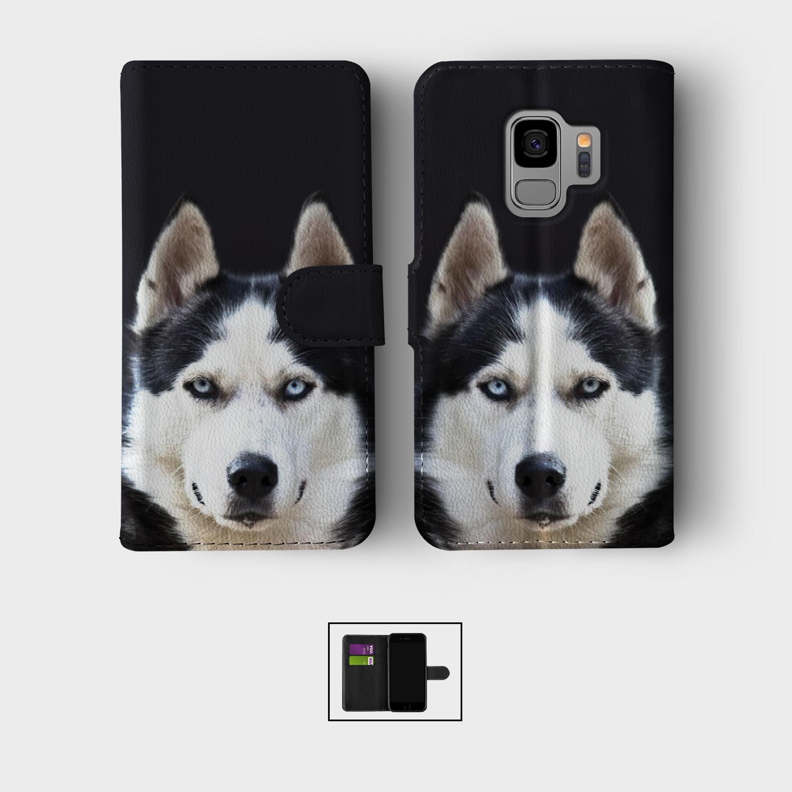 Siberian Husky Phone Case Wallet Siberian Husky Phone Case Wallet